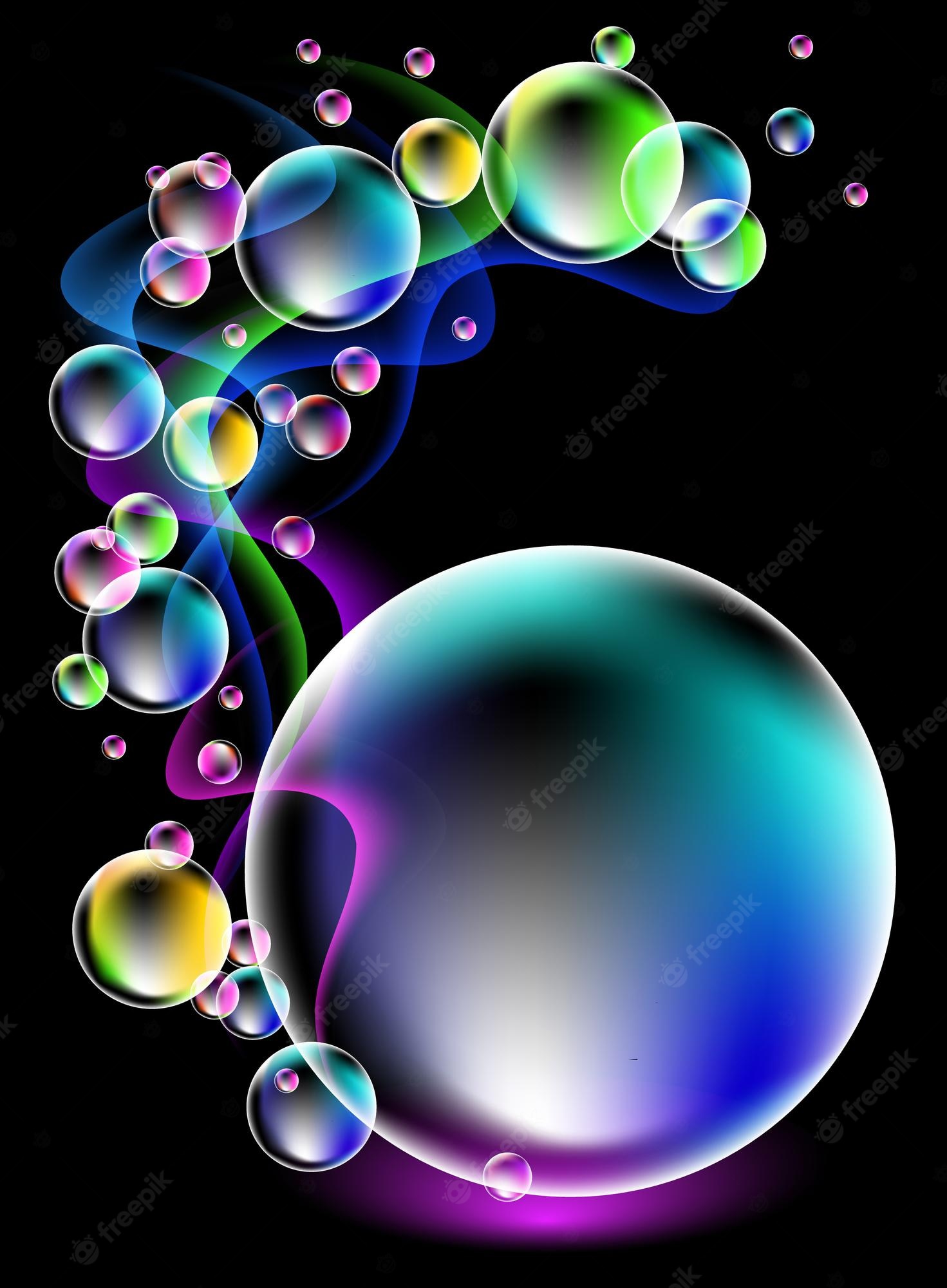 Colorful Neon Bubbles Wallpapers