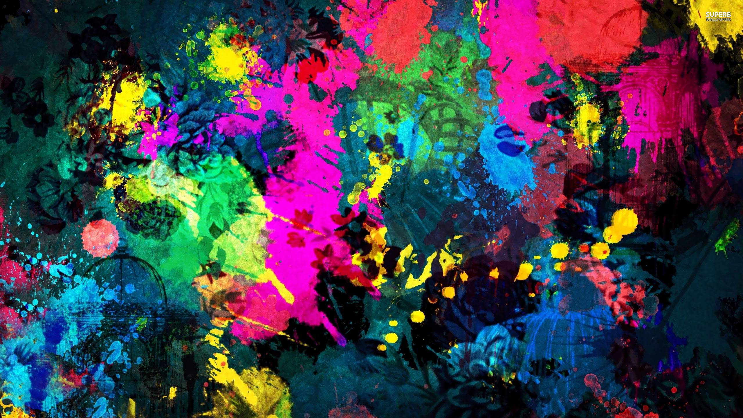 Colorful Paint Splatter Wallpapers