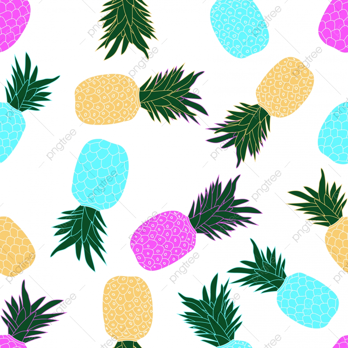 Colorful Pineapple Wallpapers