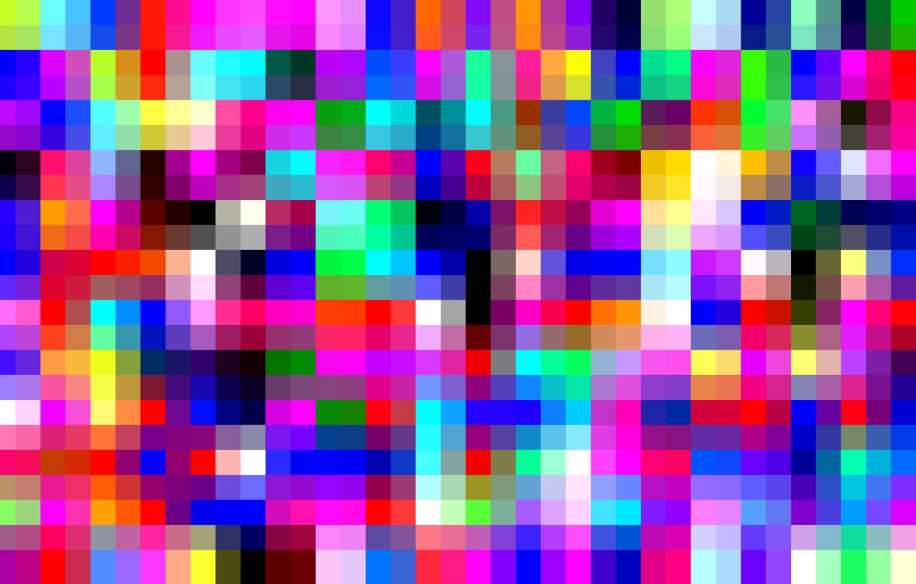 Colorful Pixel Grid Wallpapers