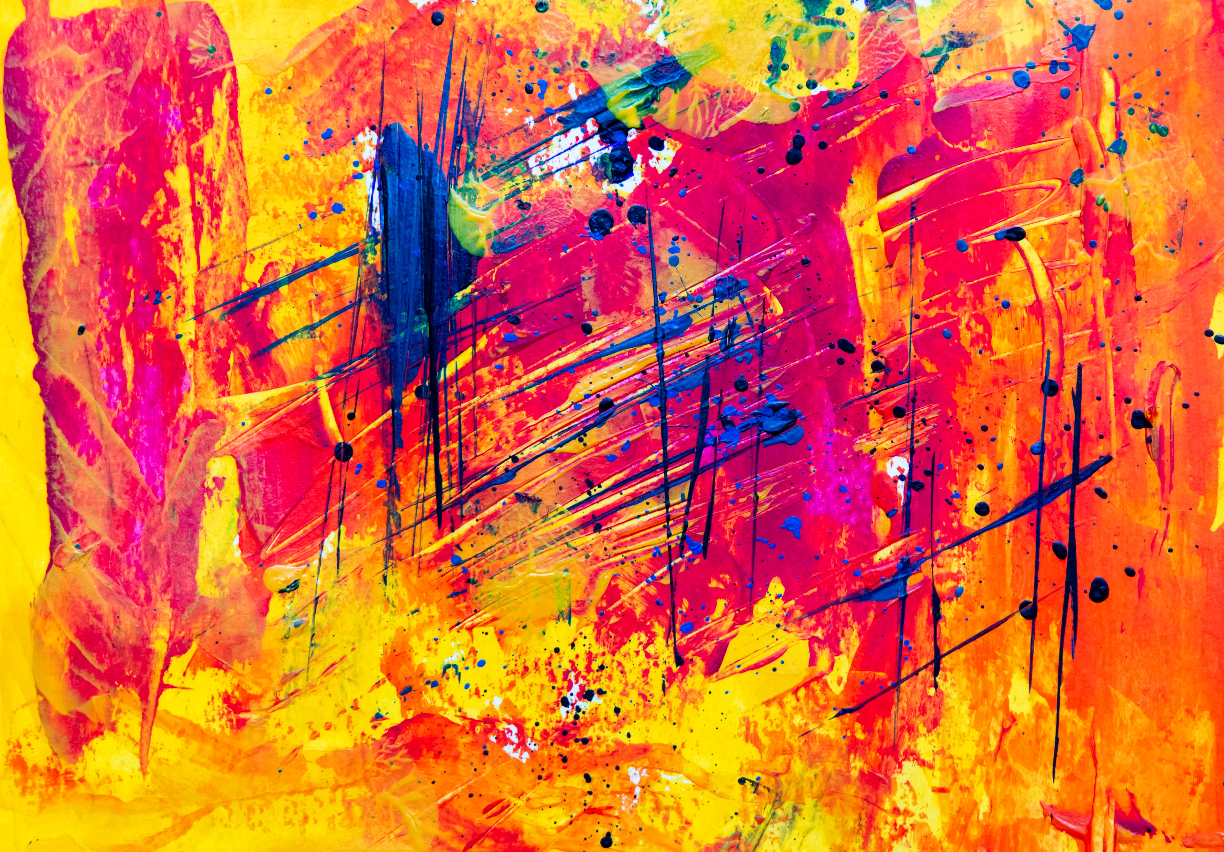 Colorful Red Abstract Art Wallpapers