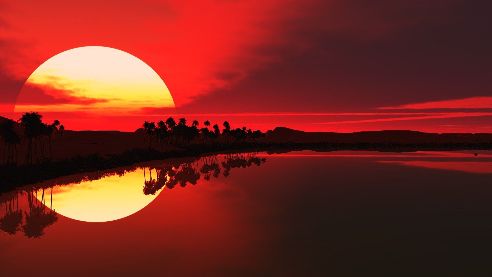 Colorful Red Sunset Wallpapers