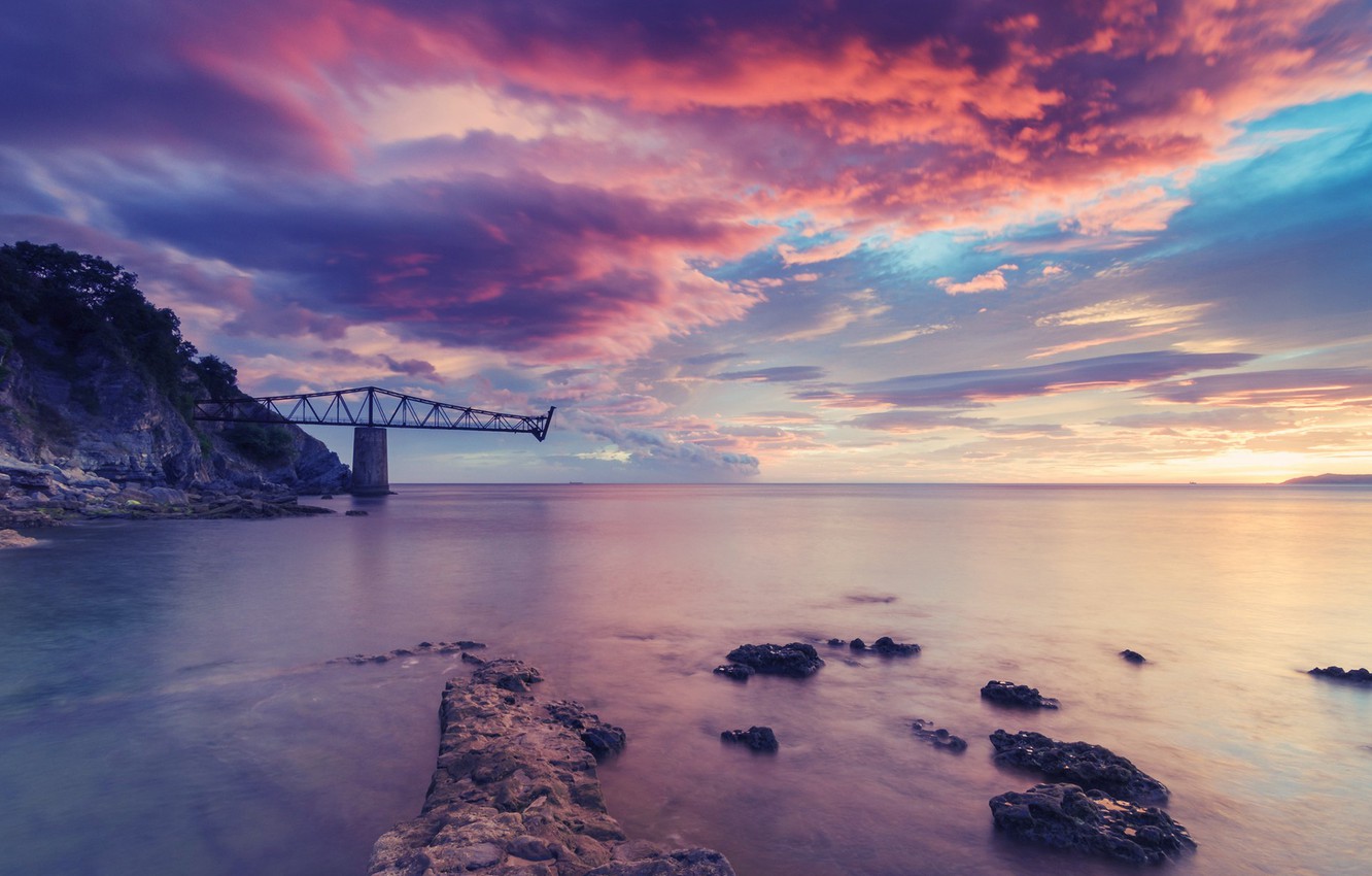 Colorful Sea Sky Clouds Wallpapers