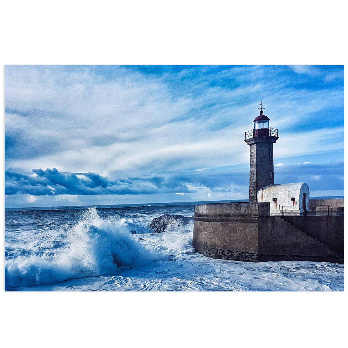 Colorful Sky Sea And Lighthouse Wallpapers