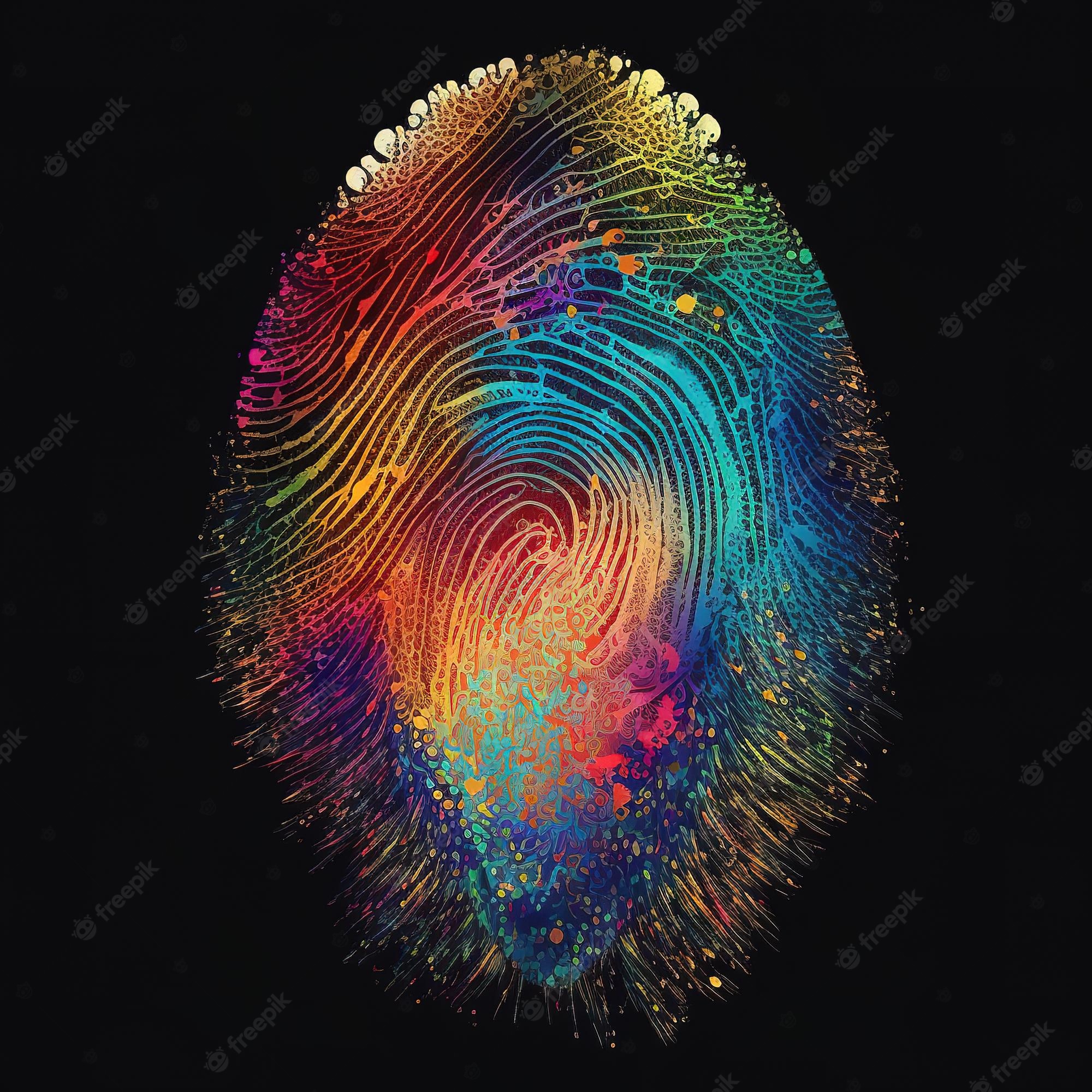 Colorful Thumbprint Amoled Wallpapers