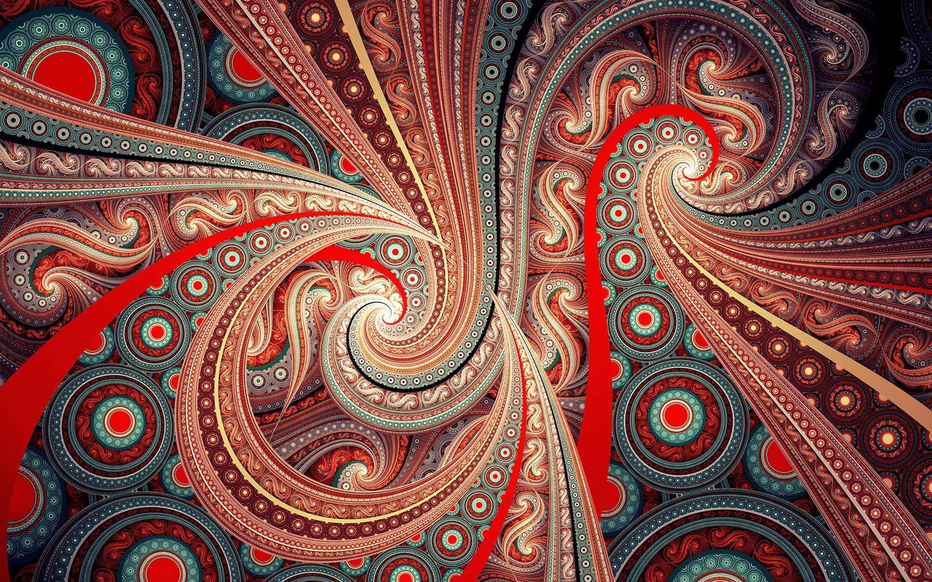 Colorful Wave Fractal Art Wallpapers