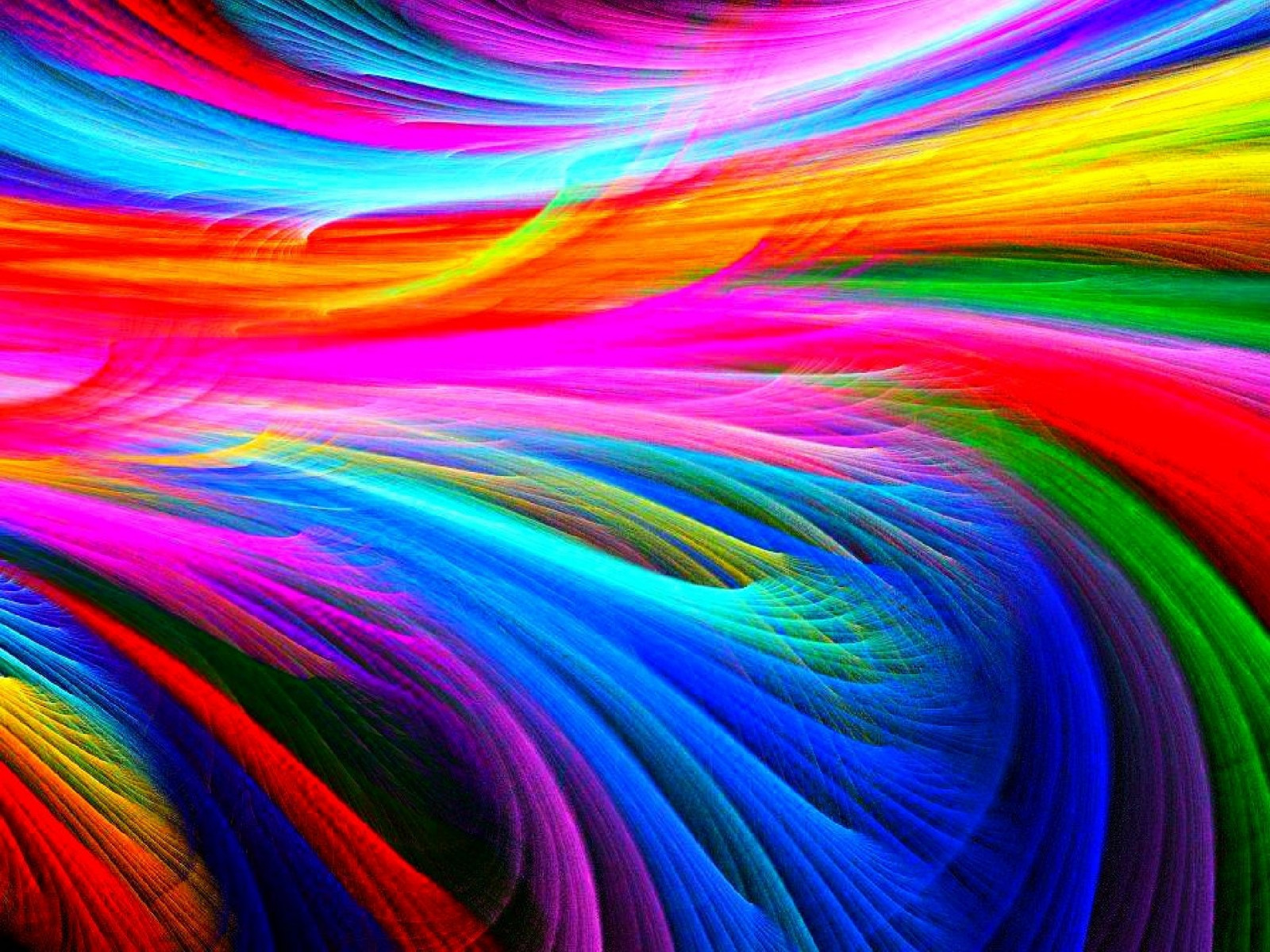 Colorful Wave Fractal Art Wallpapers