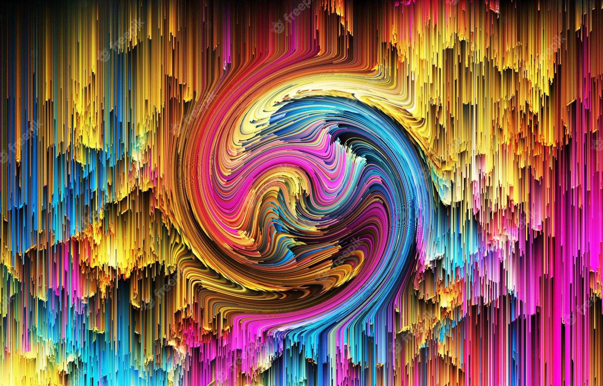 Colorful Wave Fractal Art Wallpapers