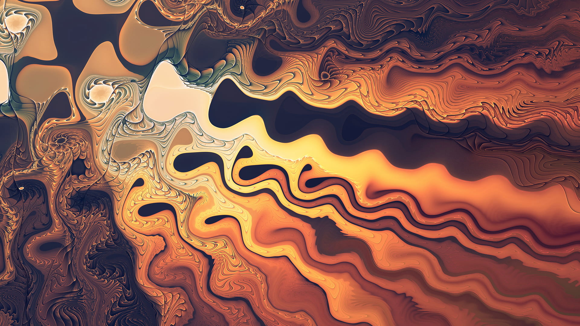 Colorful Wave Fractal Art Wallpapers