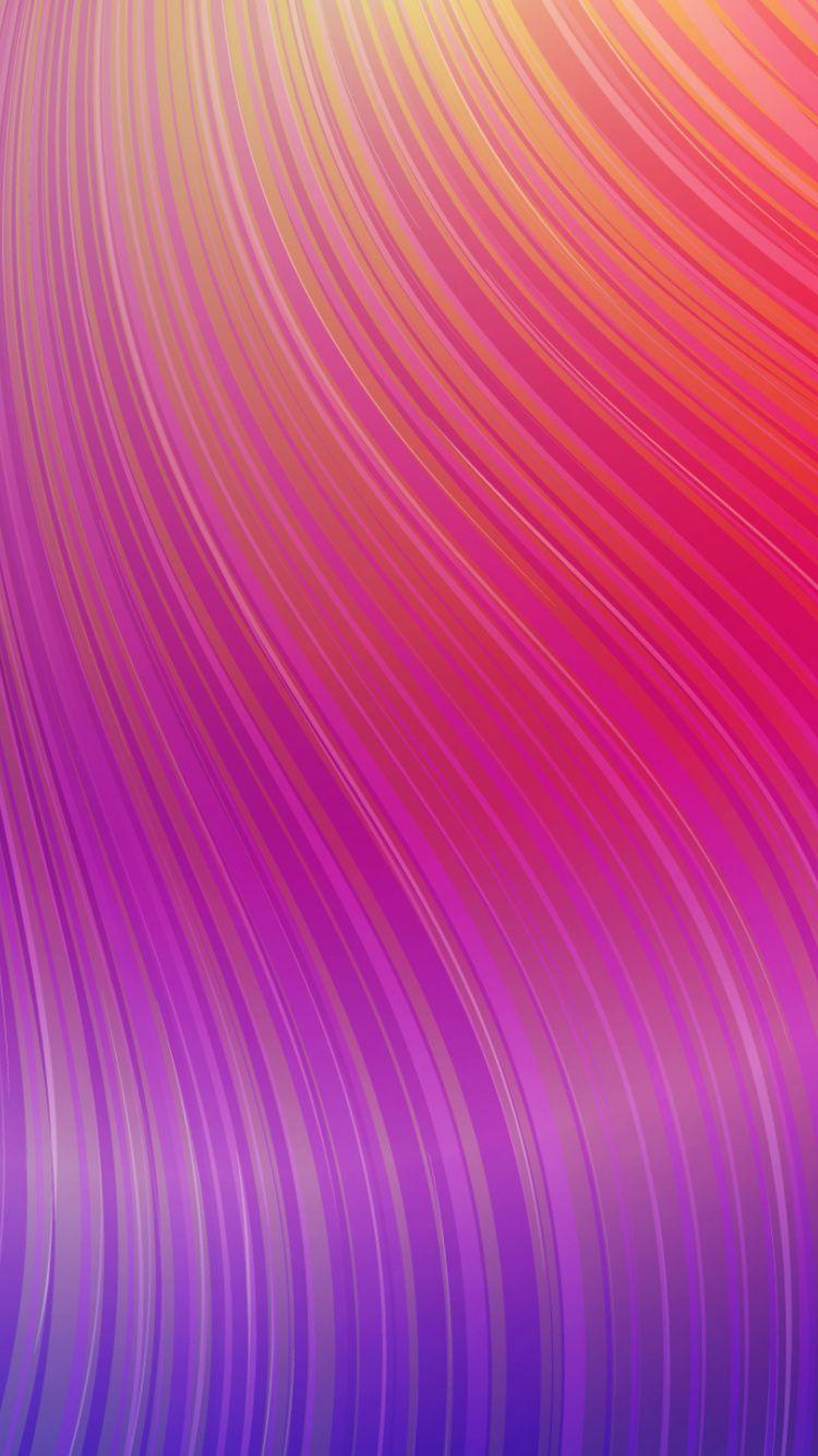 Colorful Waves Of Line Art Wallpapers