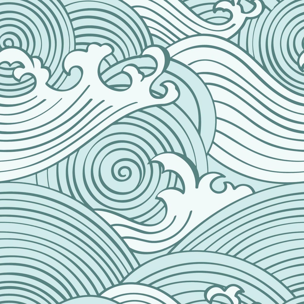 Colorful Waves Of Line Art Wallpapers