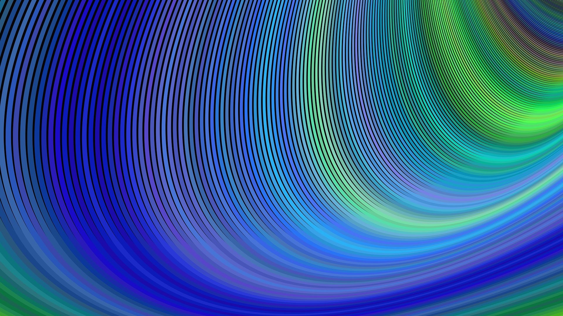 Colorful Waves Of Line Art Wallpapers