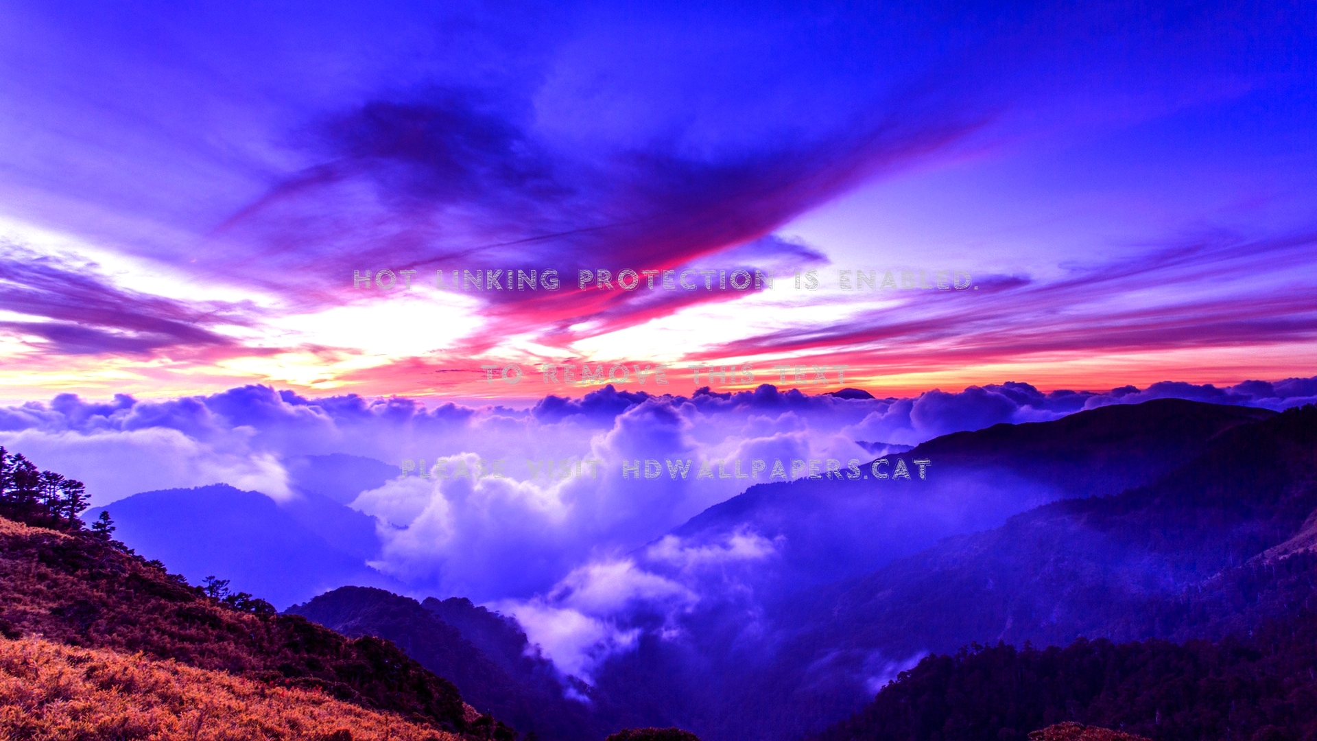 Colourful Clouds Artistic Sunset And Mountains Wallpapers