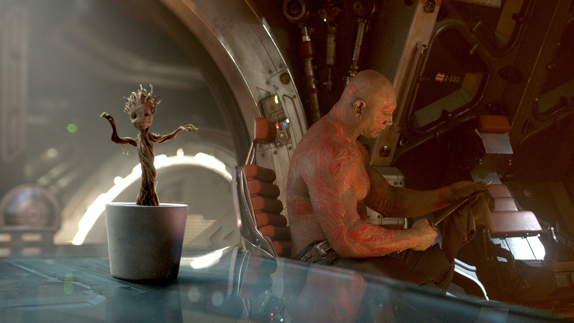 Comic Baby Groot And Drax The Destroyer Wallpapers