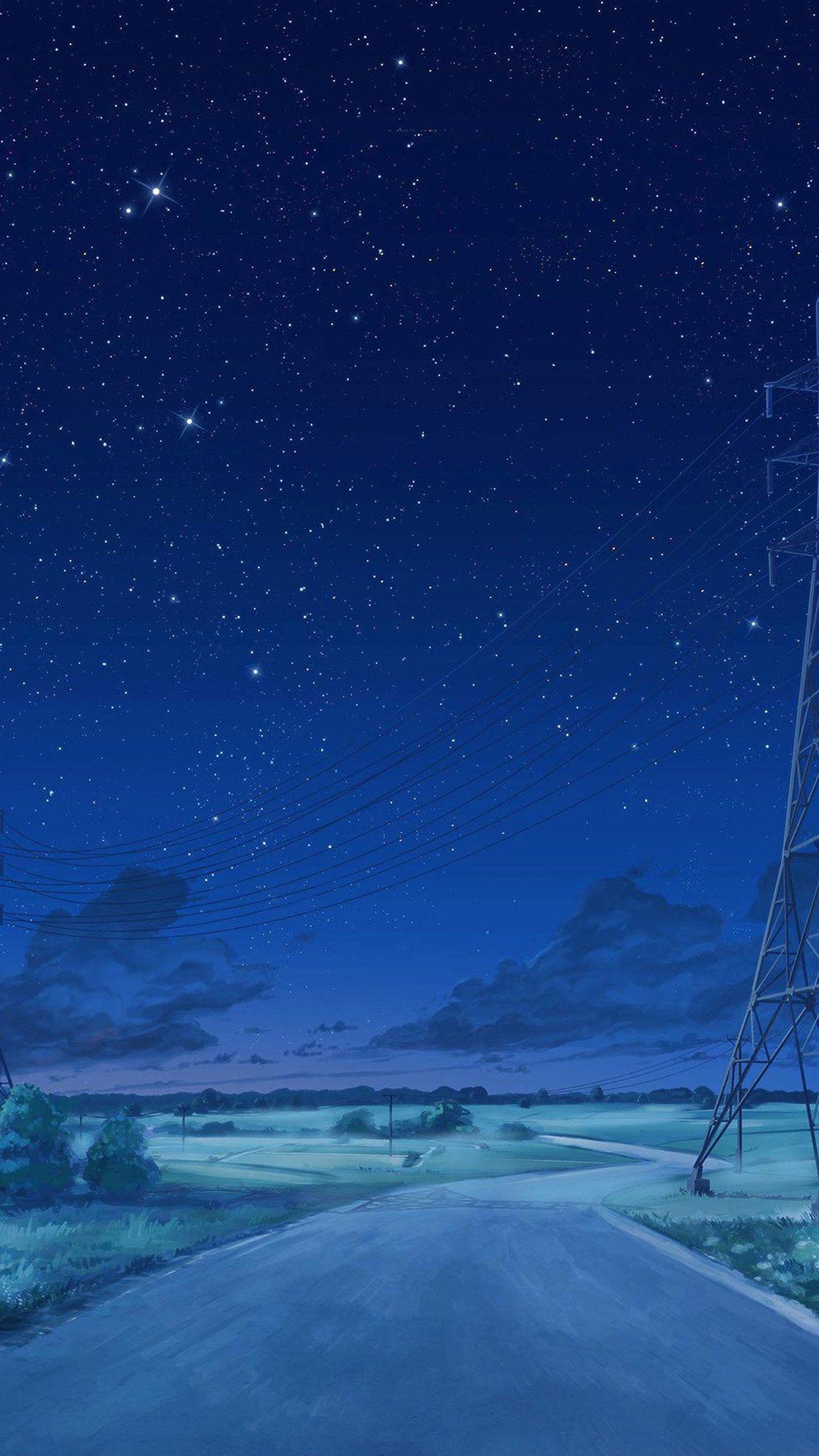 Cool Anime Starry Night Illustration Wallpapers