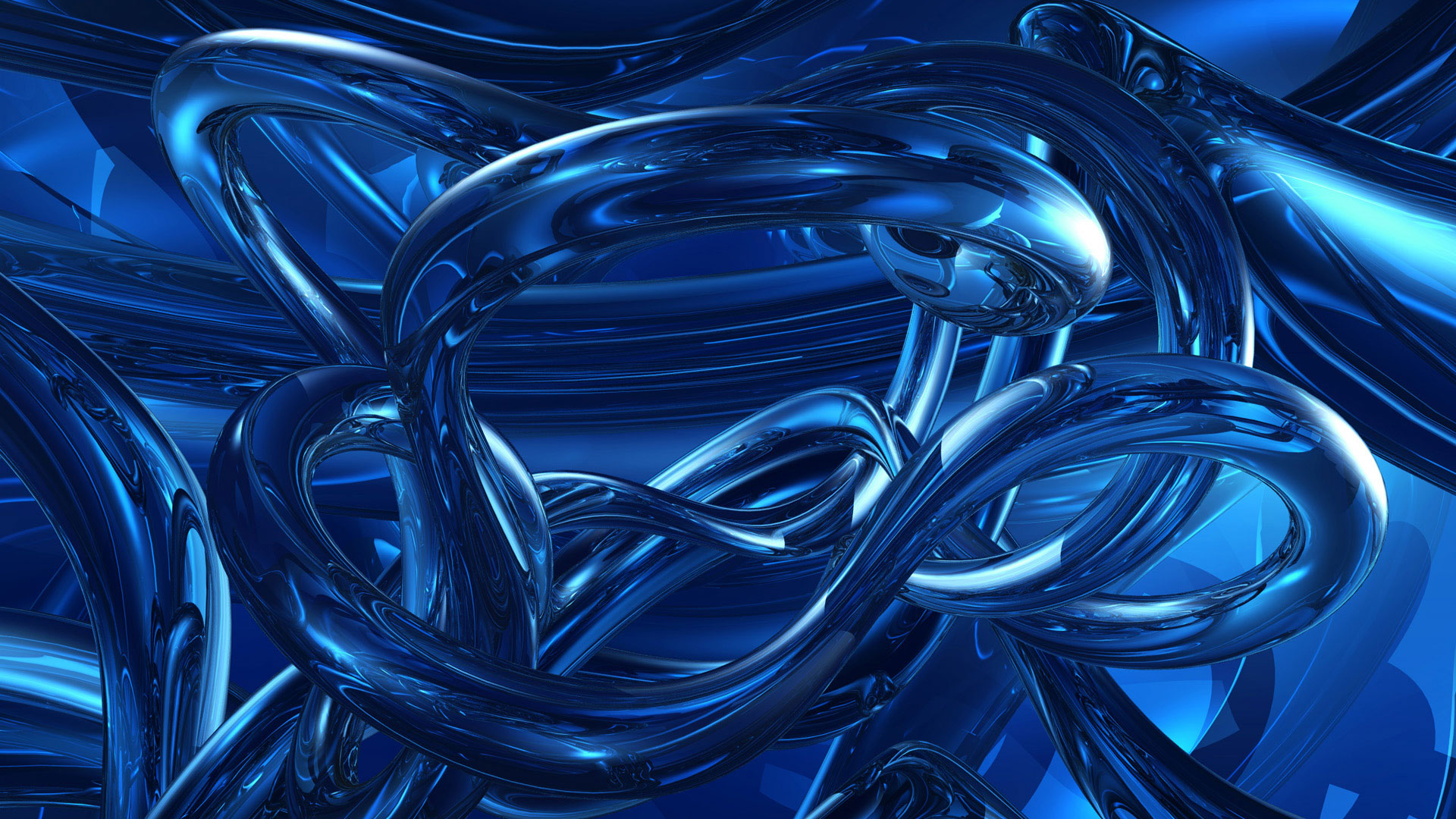 Cool Blue 3D Abstract Wallpapers