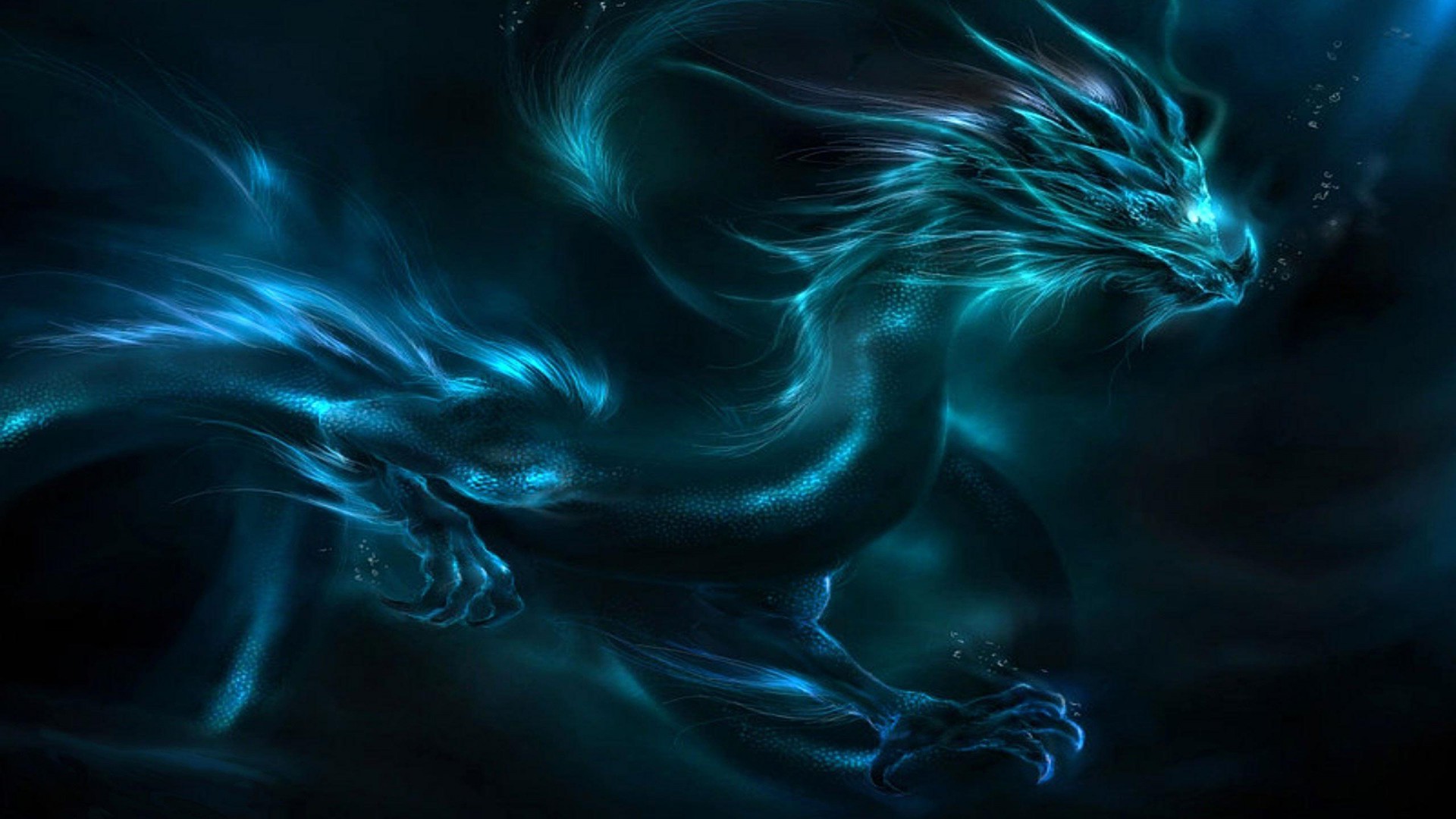 Cool Blue Dragon Wallpapers