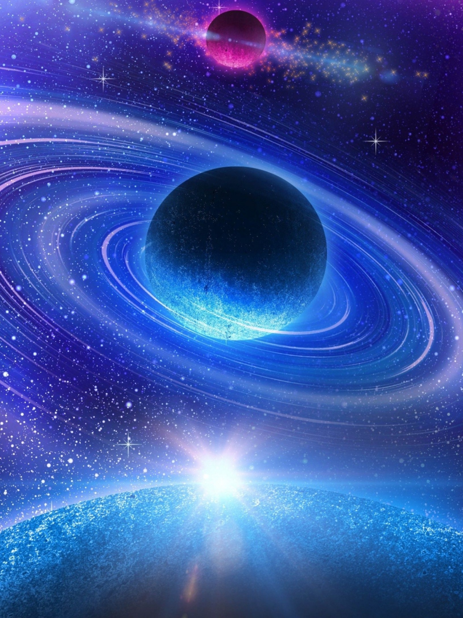 Cool Blue Galaxy Stars Wallpapers