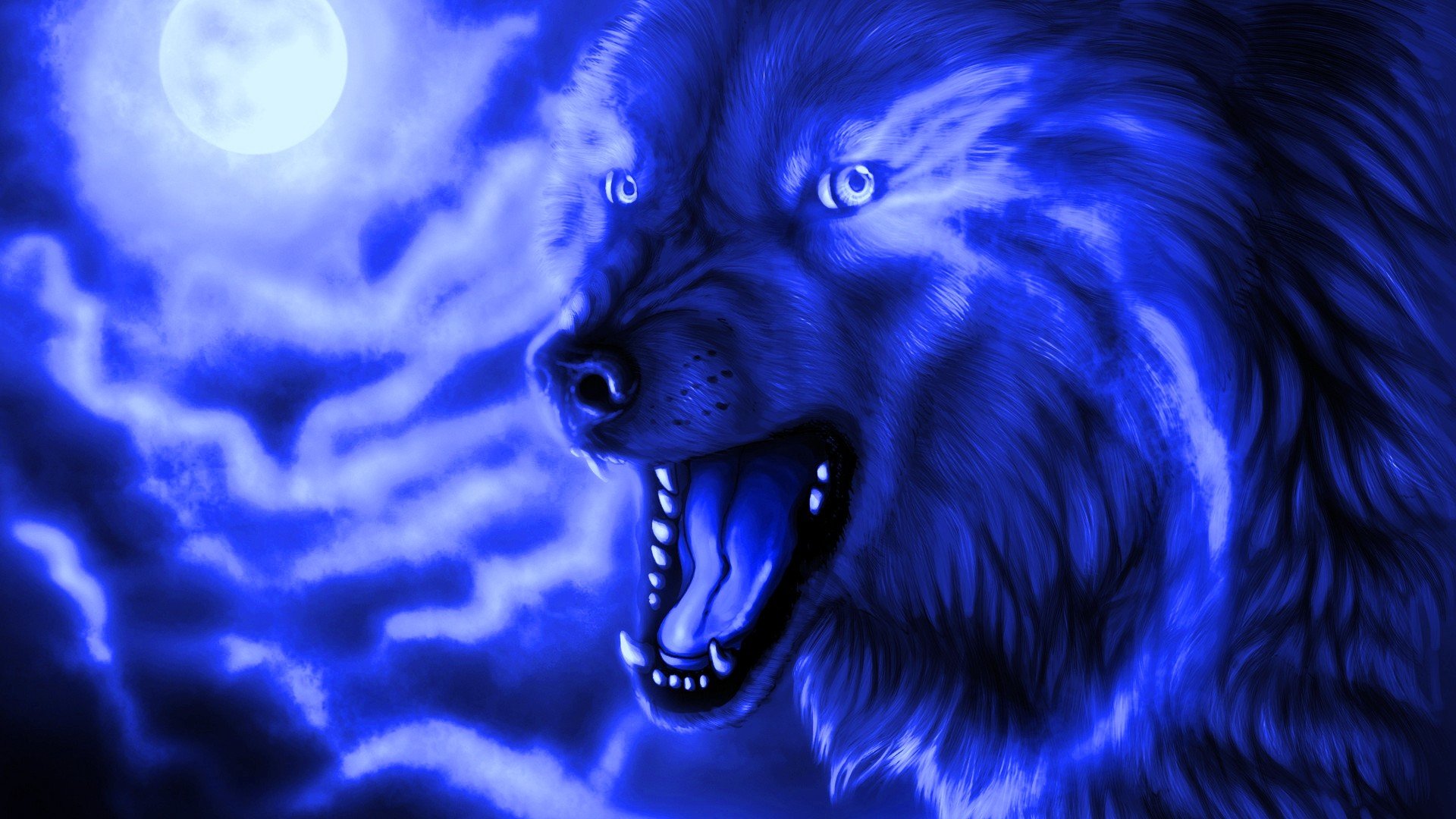 Cool Blue Wolf Wallpapers