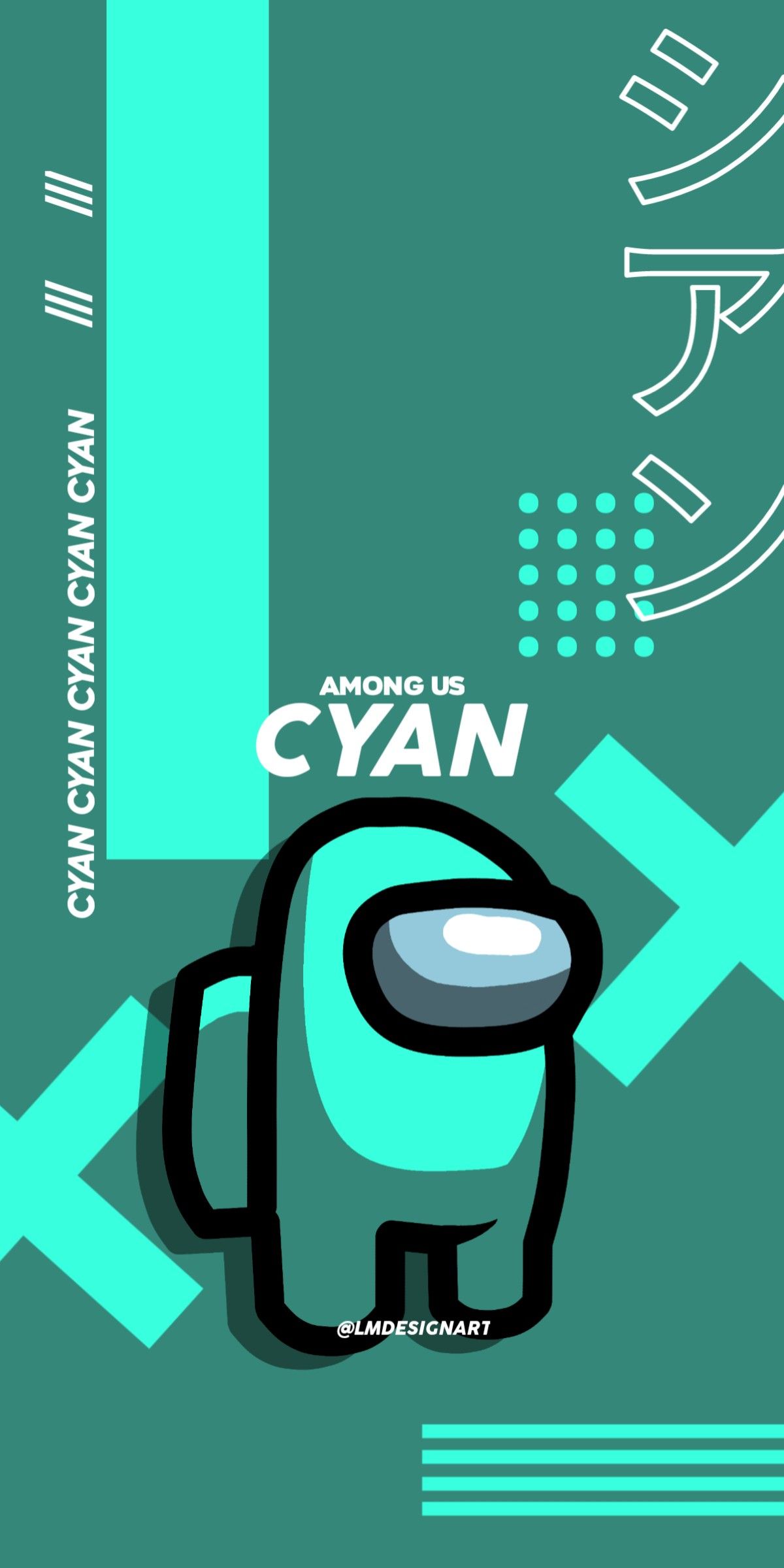 Cool Cyan Among Us Wallpapers