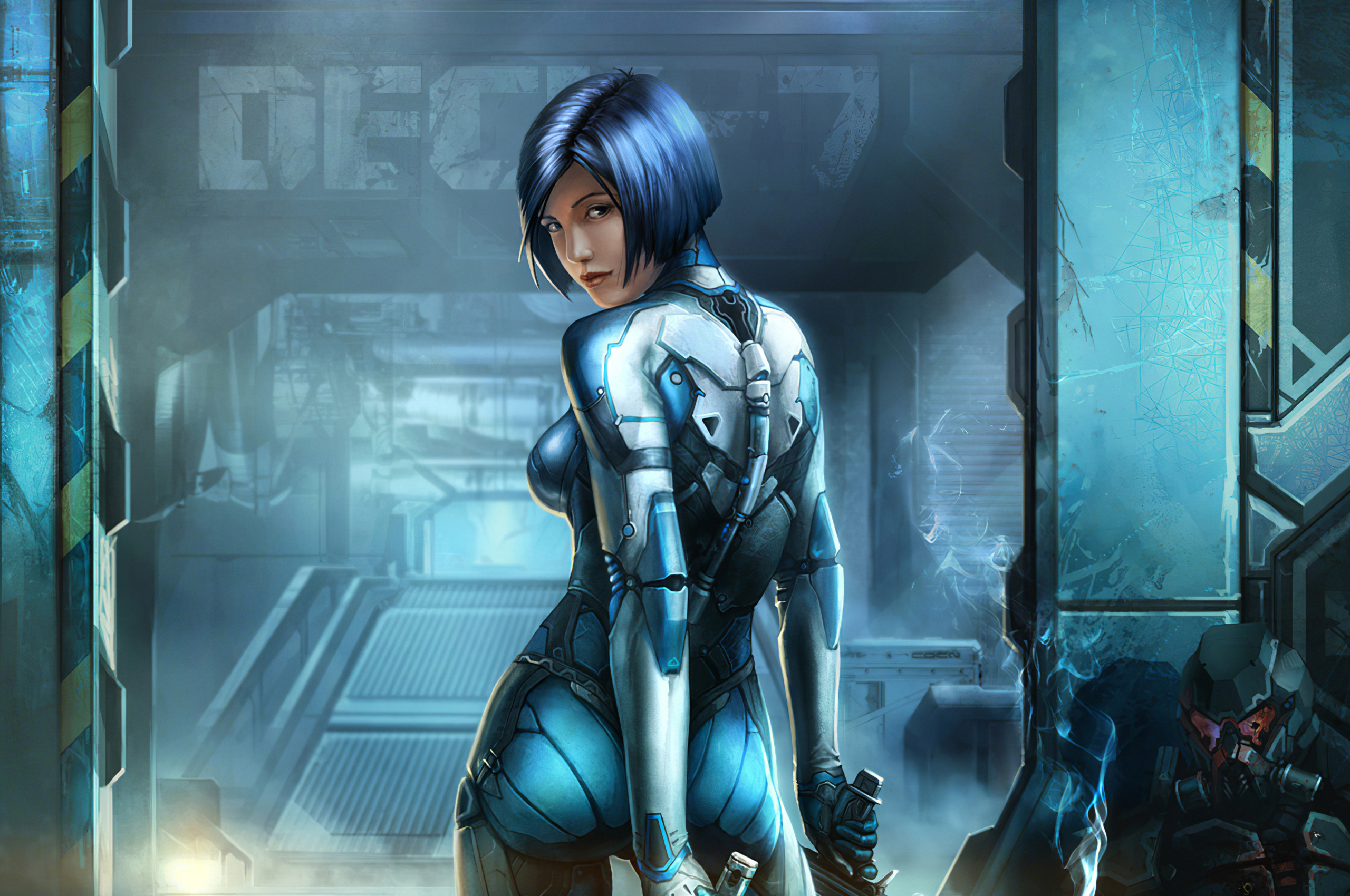 Cool Cyberpunk Cyborg Girl Wallpapers