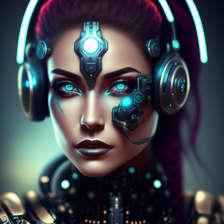 Cool Cyberpunk Cyborg Girl Wallpapers