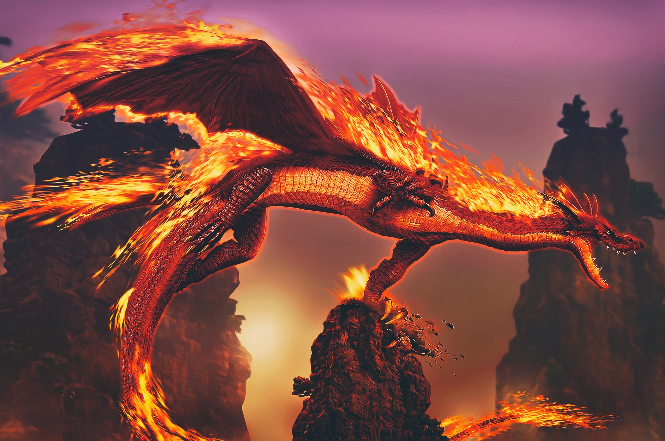 Cool Fire Dragon Wallpapers