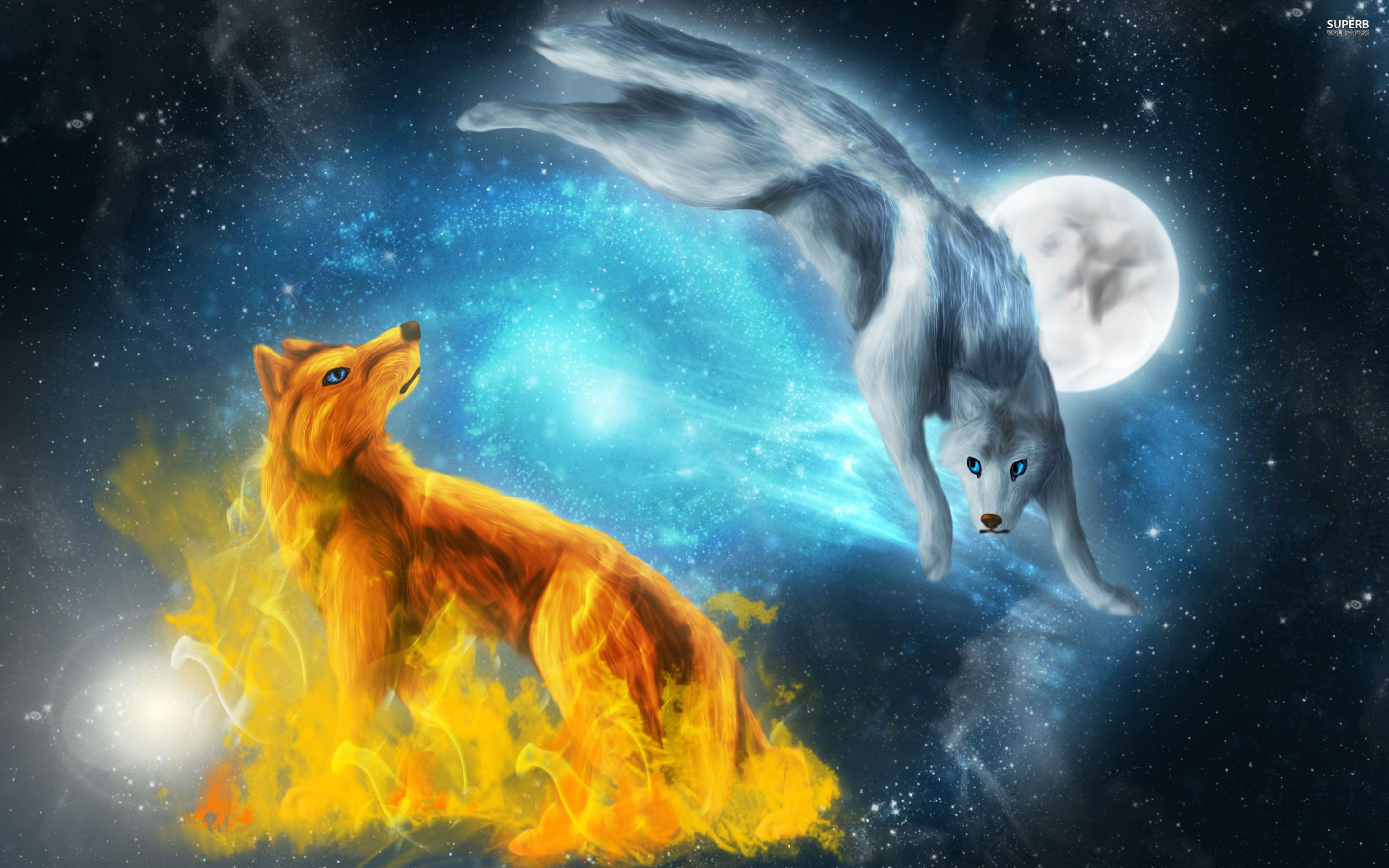 Cool Fire Wolf Wallpapers