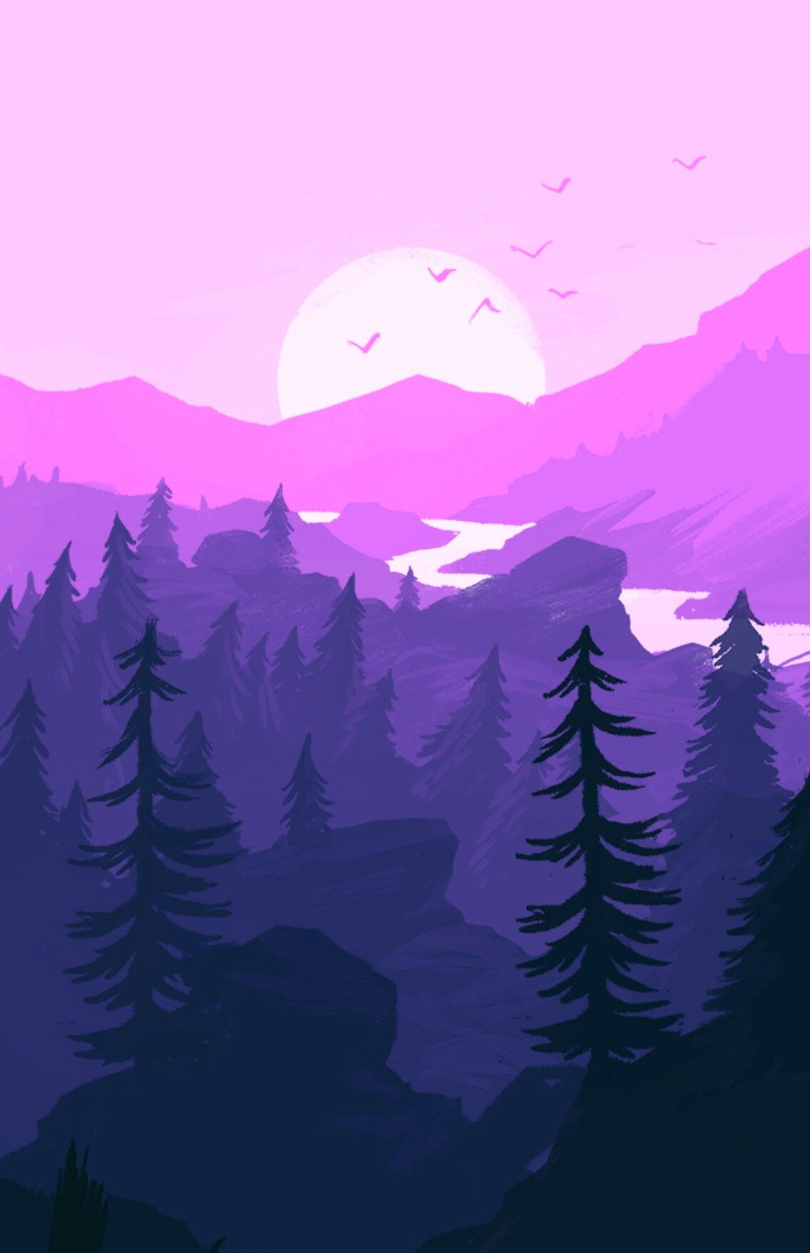 Cool Forest Illustration Wallpapers