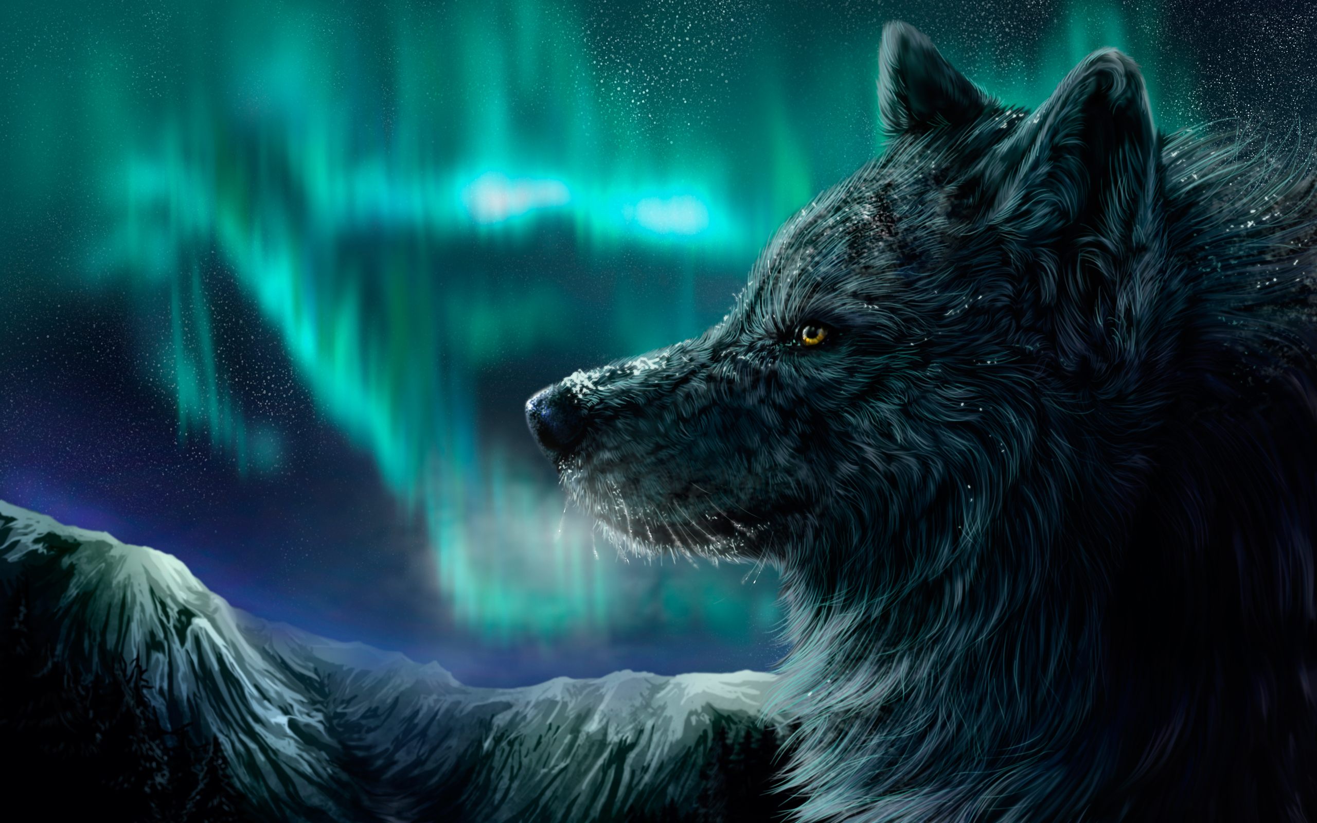 Cool Green Wolf Wallpapers