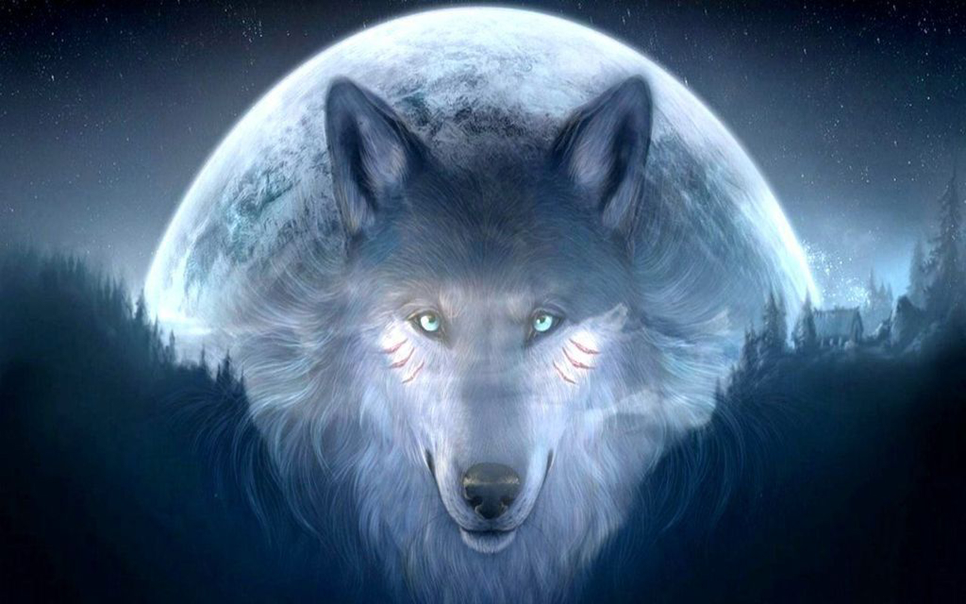 Cool Green Wolf Wallpapers