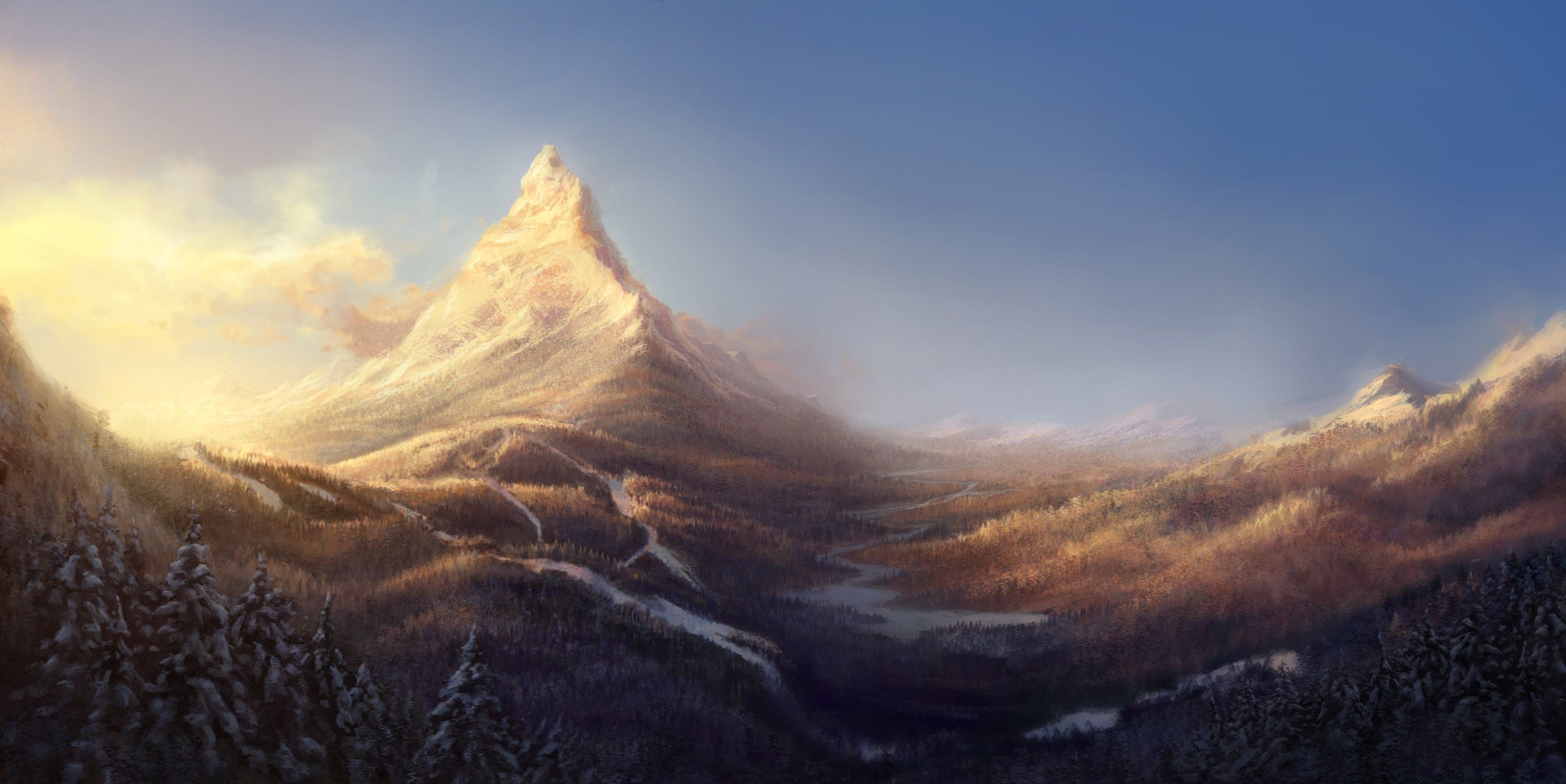 Cool Mountain Fantasy Art Wallpapers