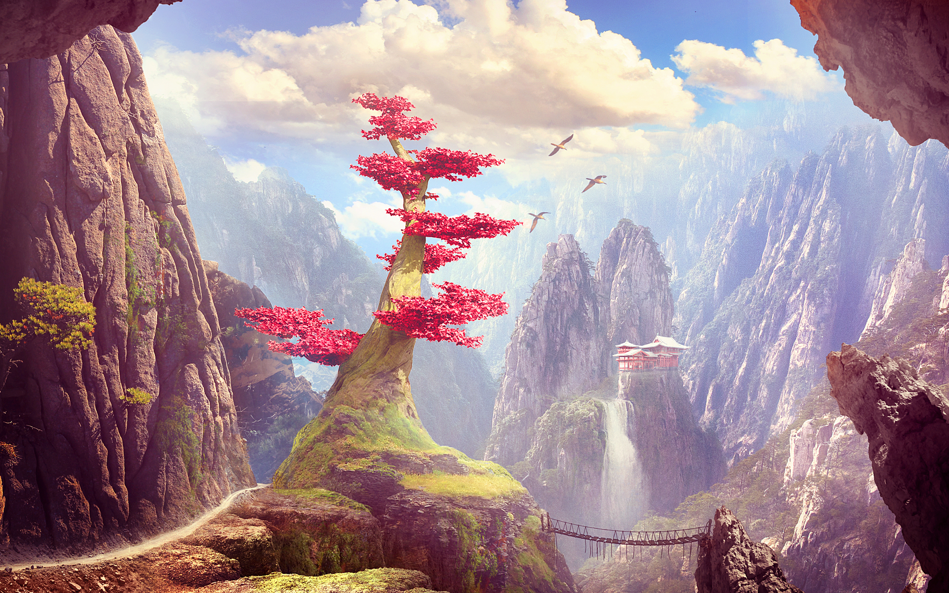 Cool Mountain Fantasy Art Wallpapers