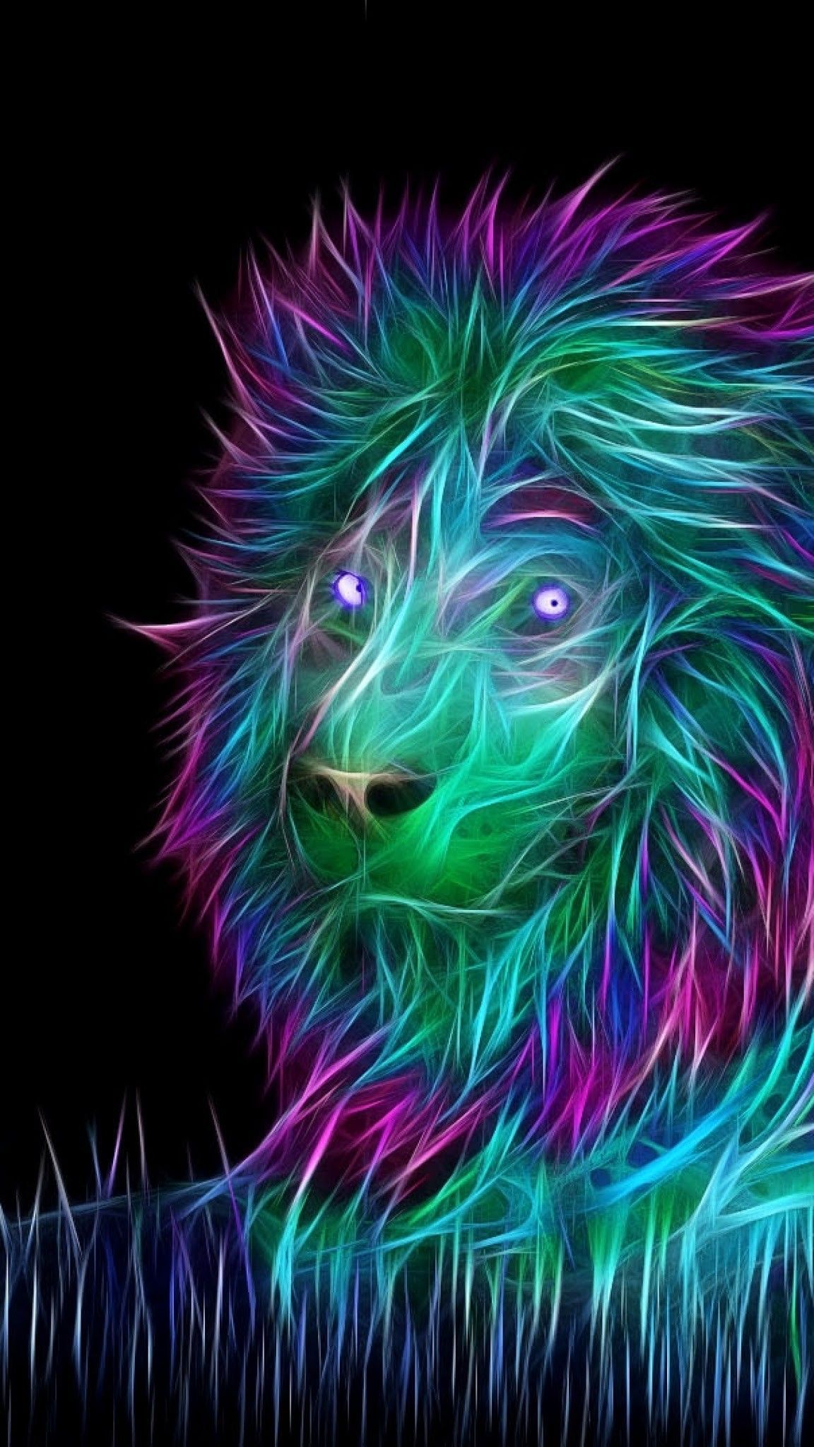 Cool Neon Lion Wallpapers