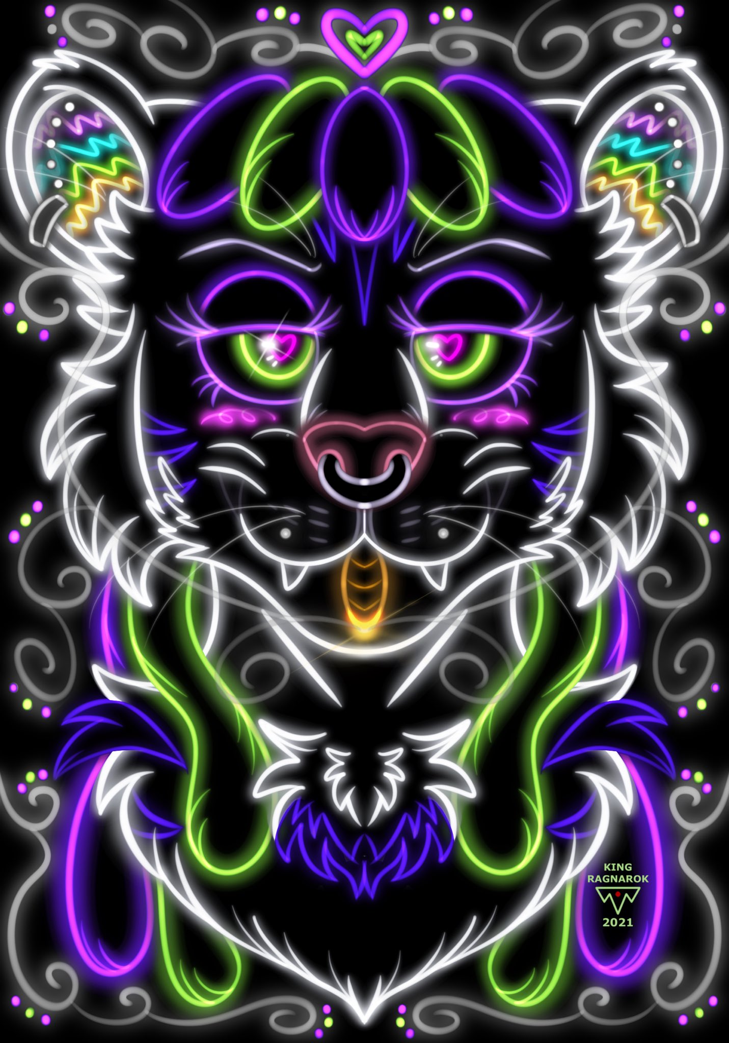 Cool Pattern Neon Art 2021 Wallpapers