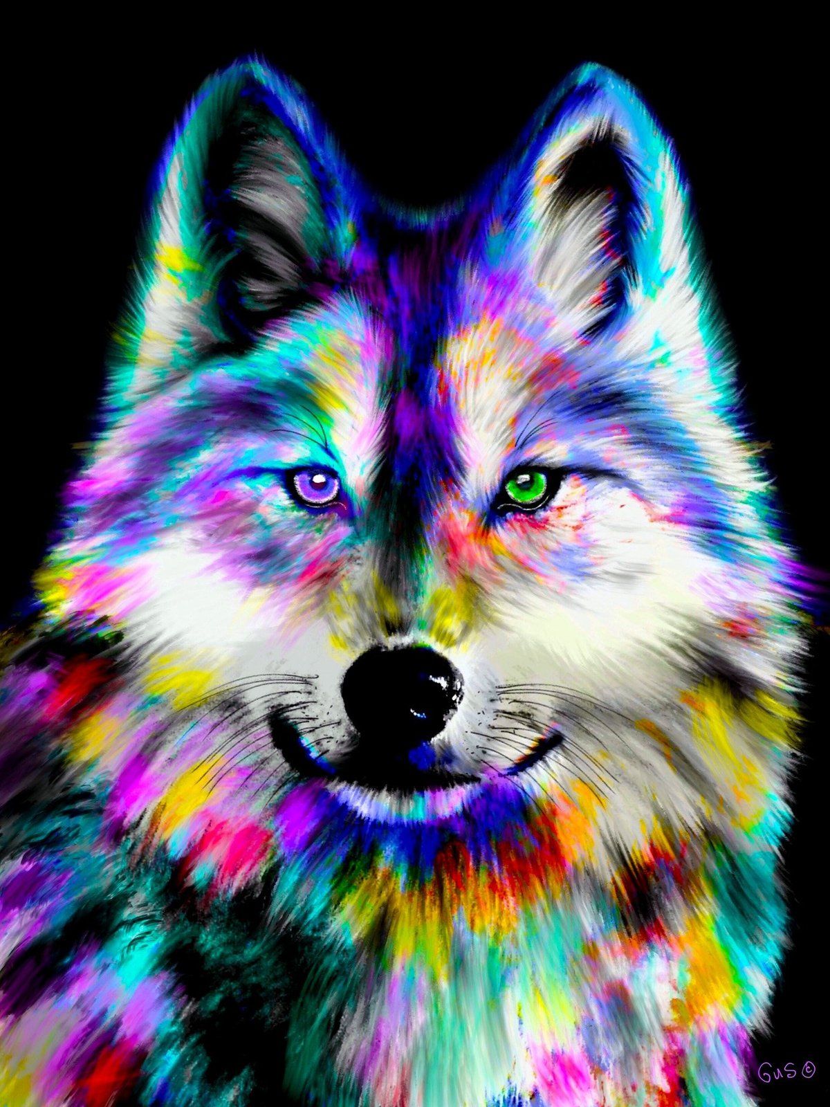 Cool Rainbow Wolf Wallpapers