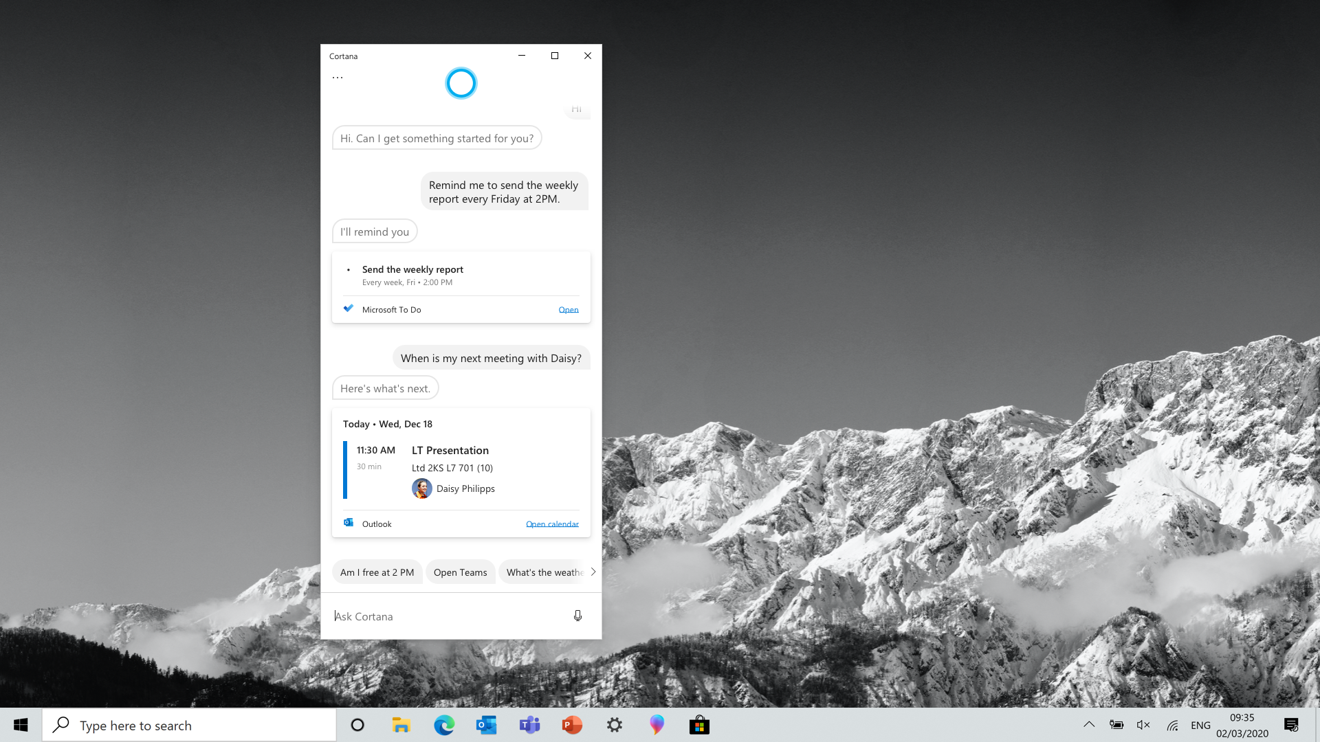 Cortana Windows 10 Wallpapers