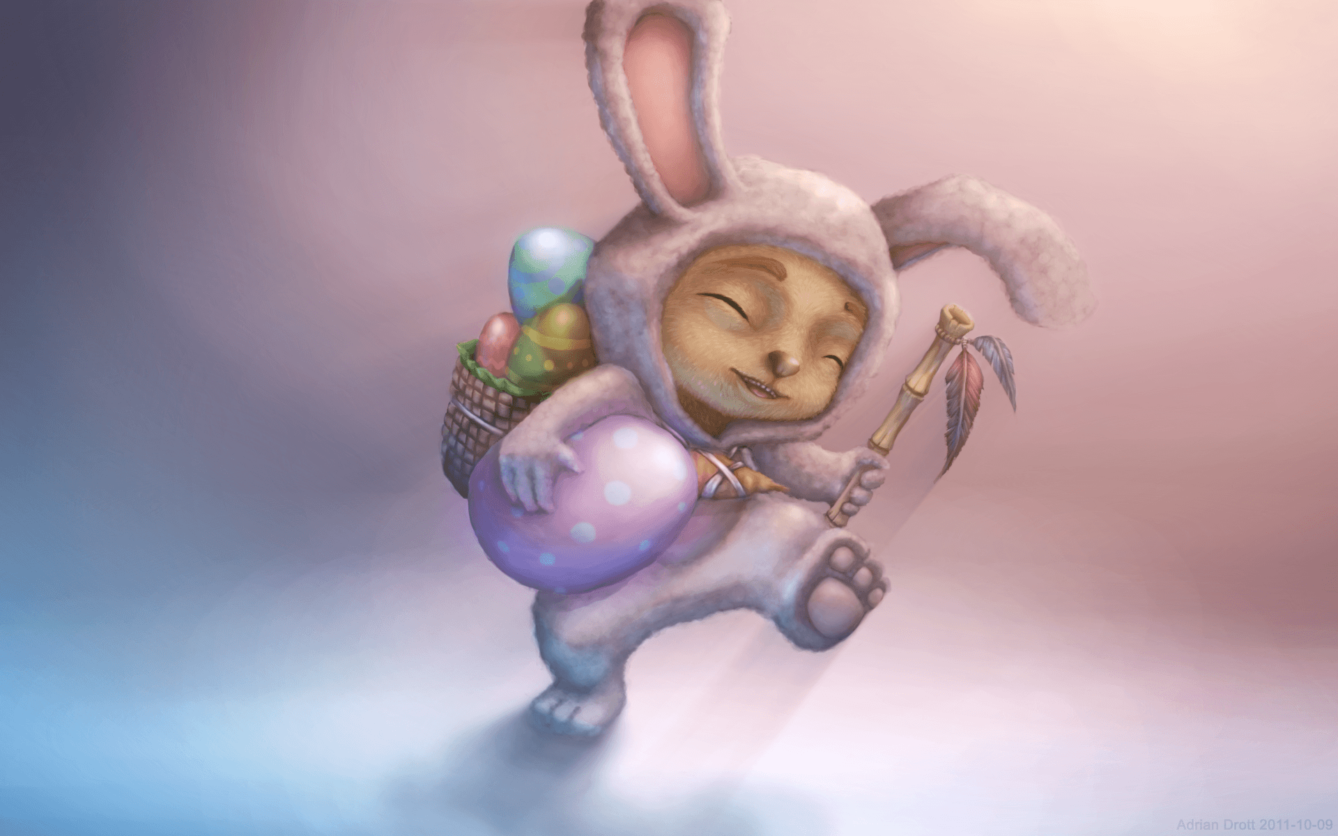 Cottontail Teemo Splash Art Wallpapers