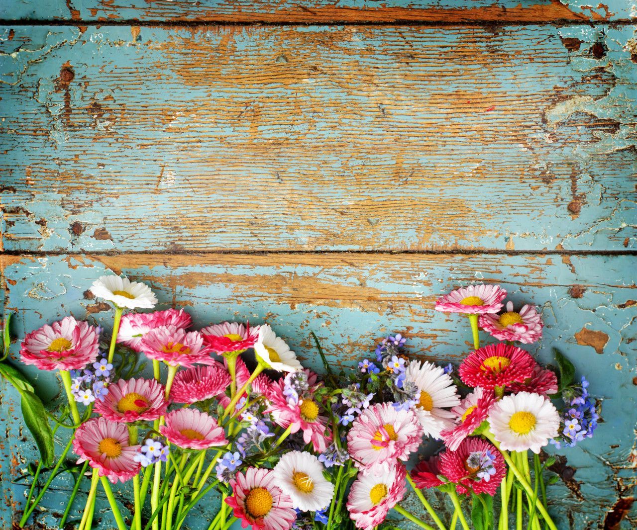 Country Style Rustic Floral Background