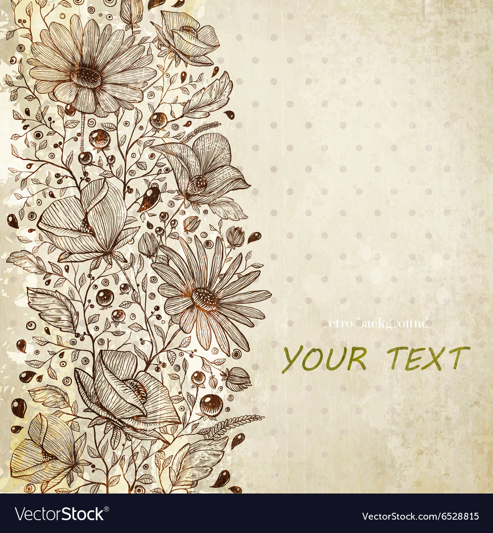 Country Style Rustic Floral Background