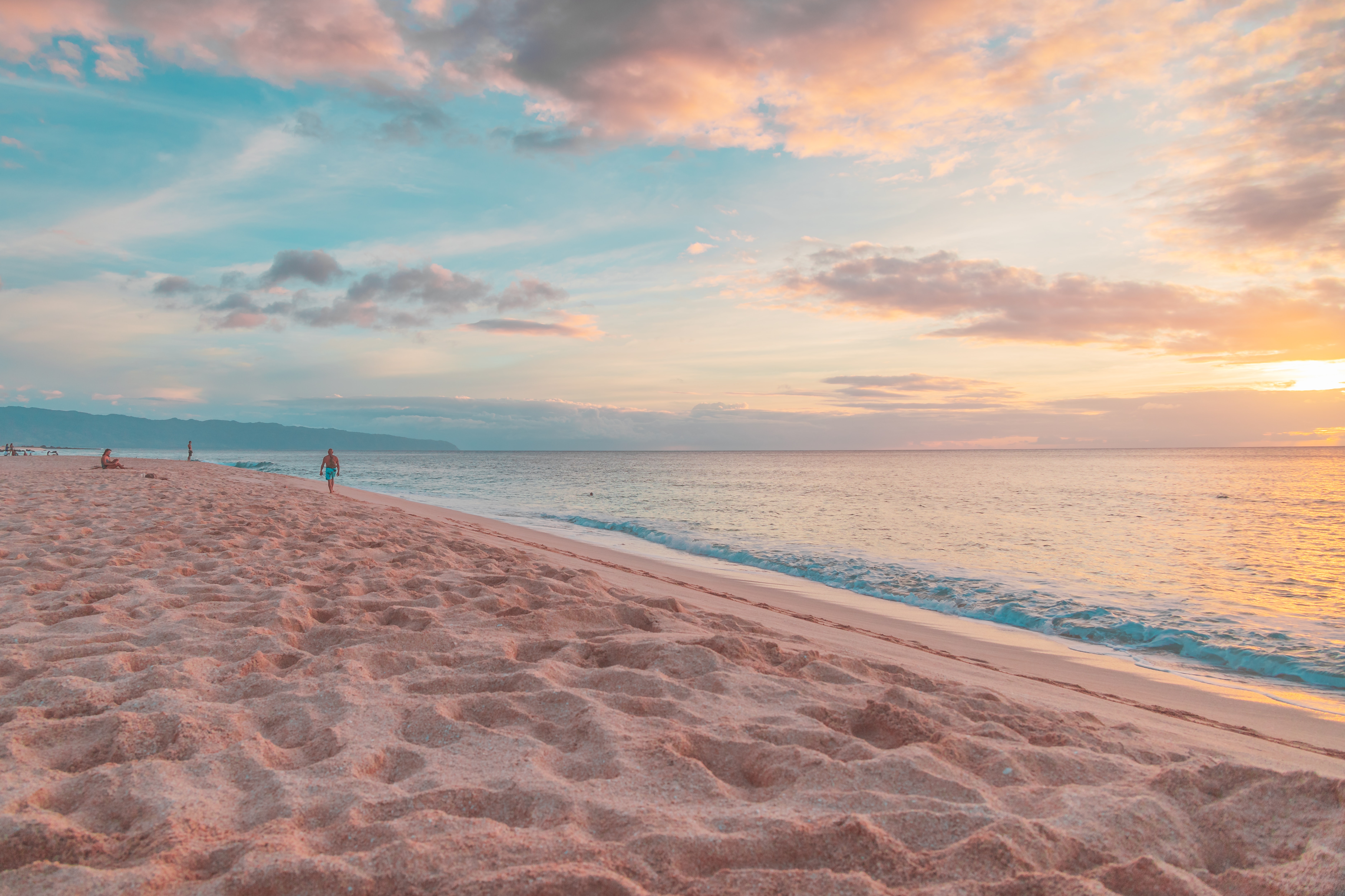 Couple On The Beach Sunset Wallpapers