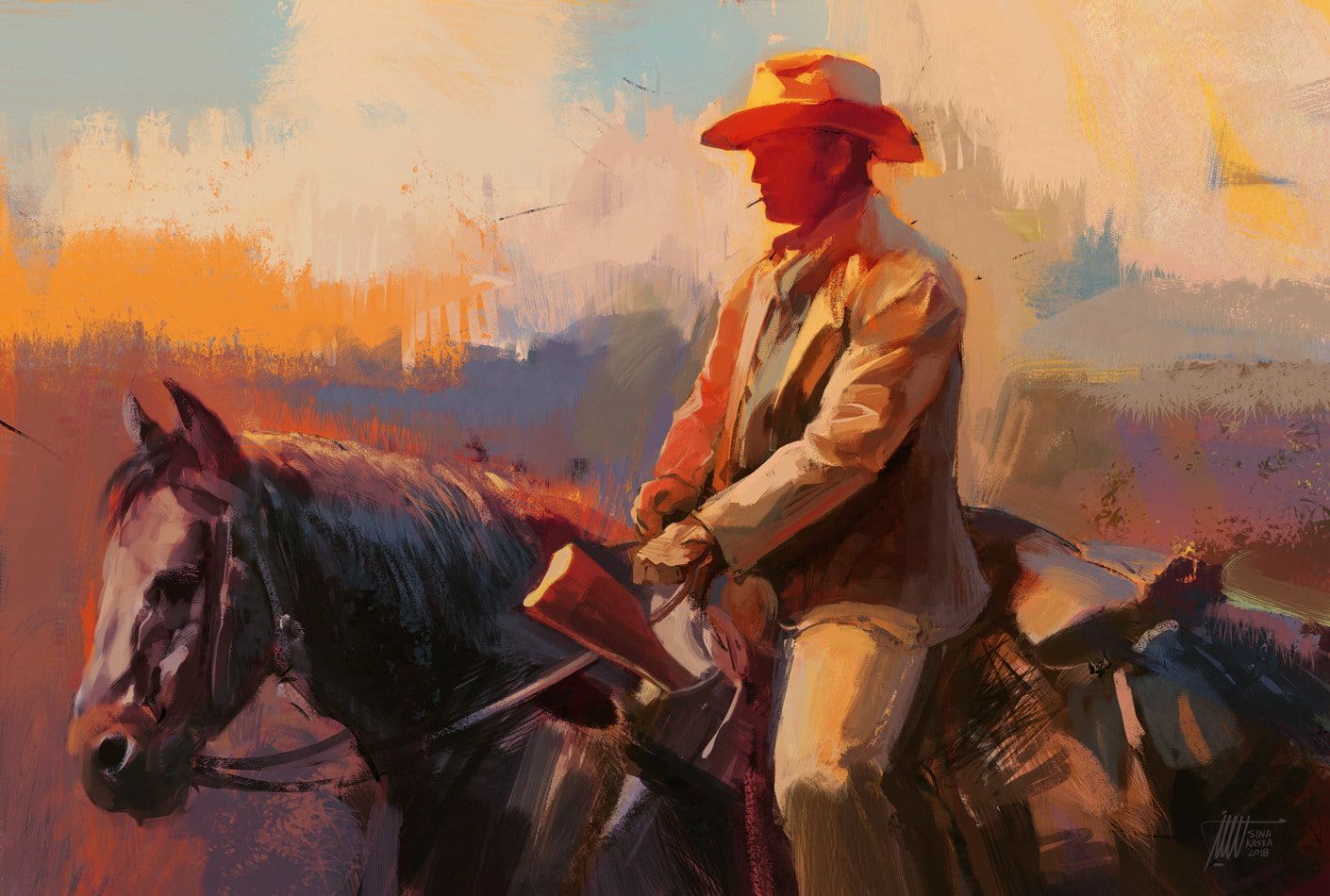 Cowboy Painting Wallpapers