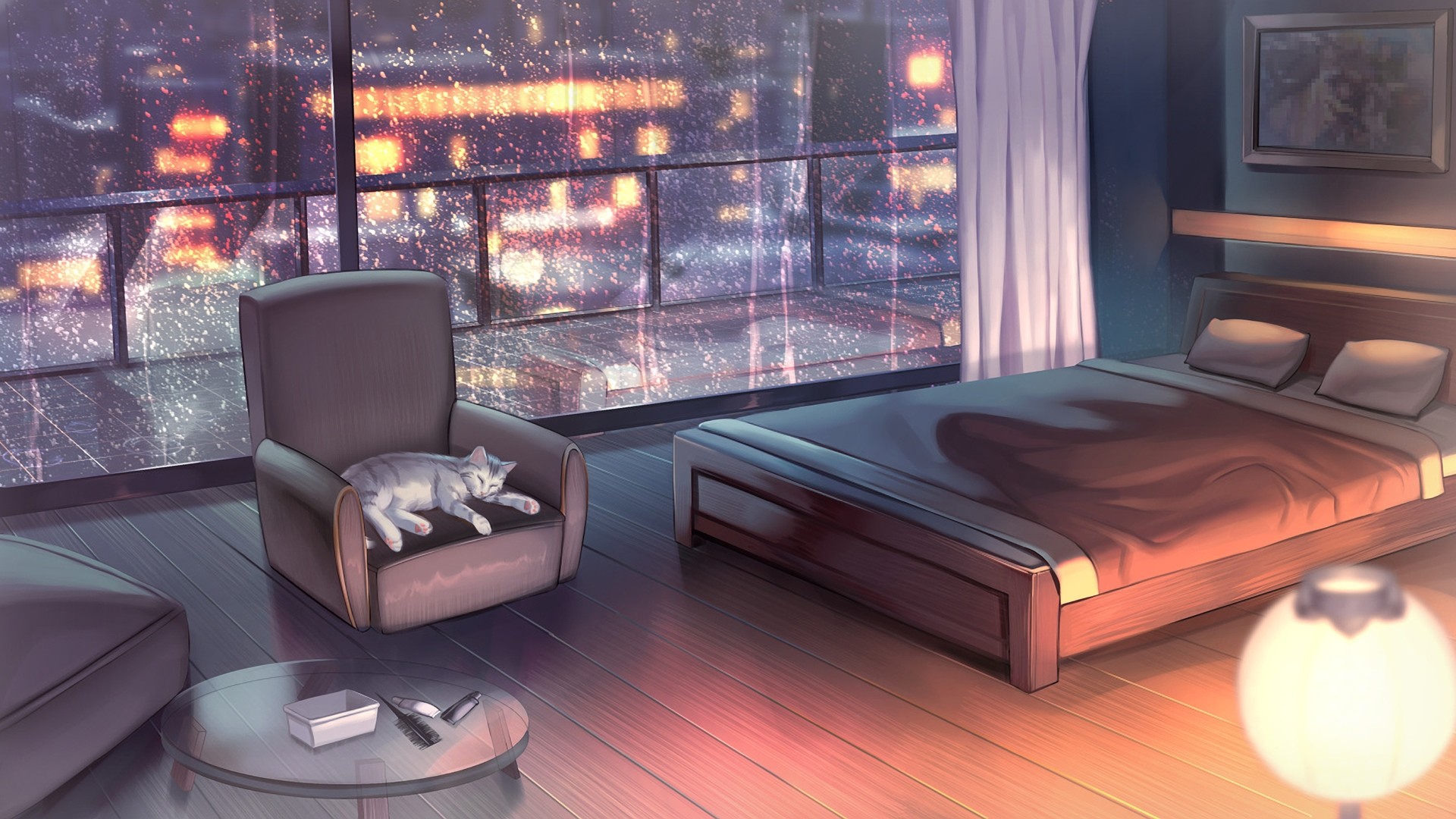 Cozy Anime Bedroom Wallpapers