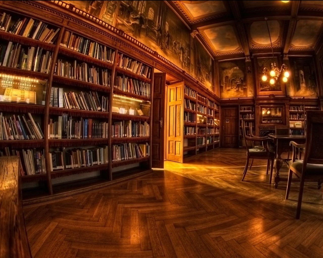 Cozy Library Wallpapers