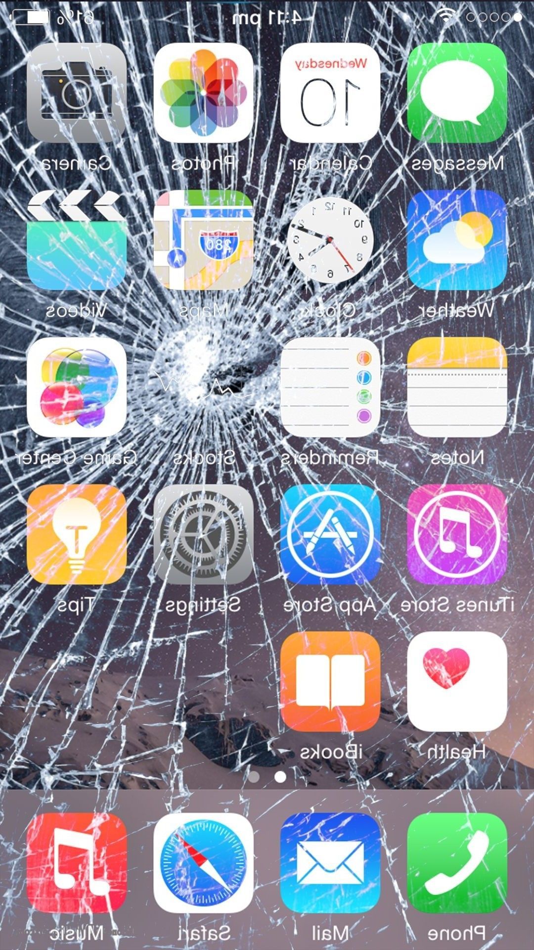 Cracked Screen Iphone Wallpapers