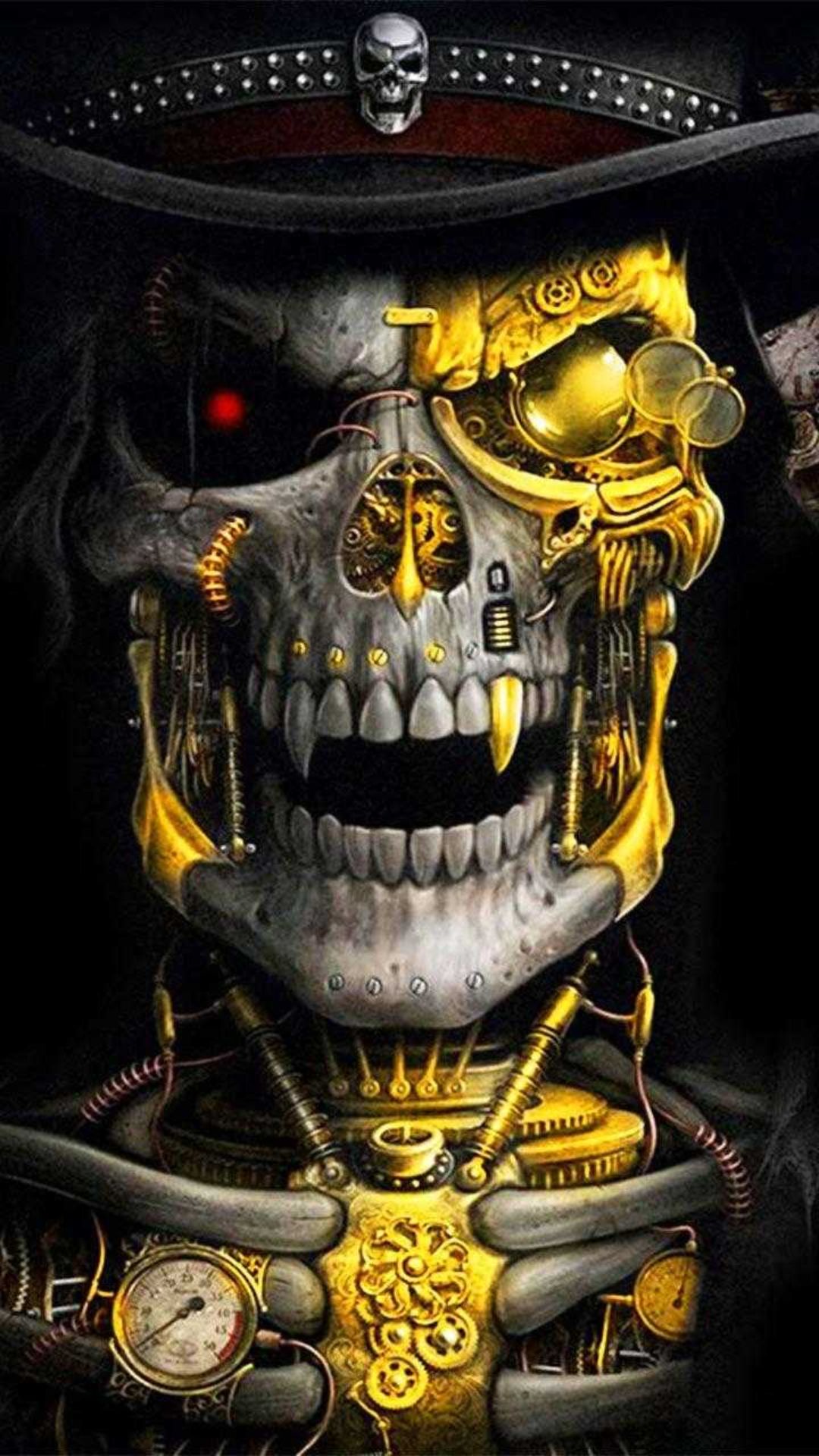 Creepy  Cyborg  Skull Wallpapers