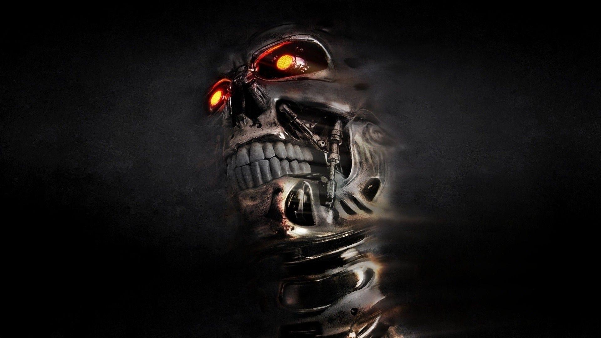 Creepy  Cyborg  Skull Wallpapers