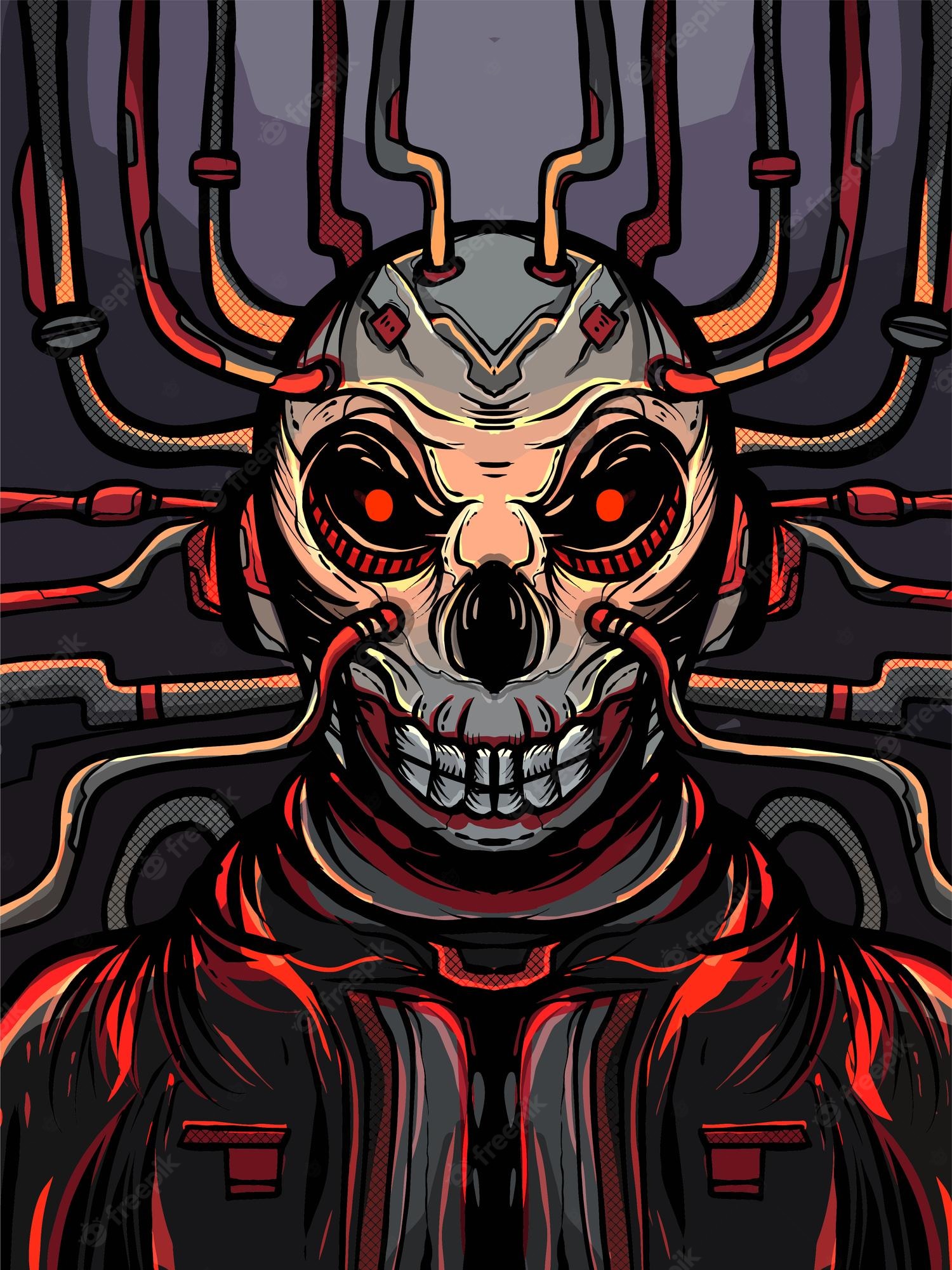 Creepy  Cyborg  Skull Wallpapers