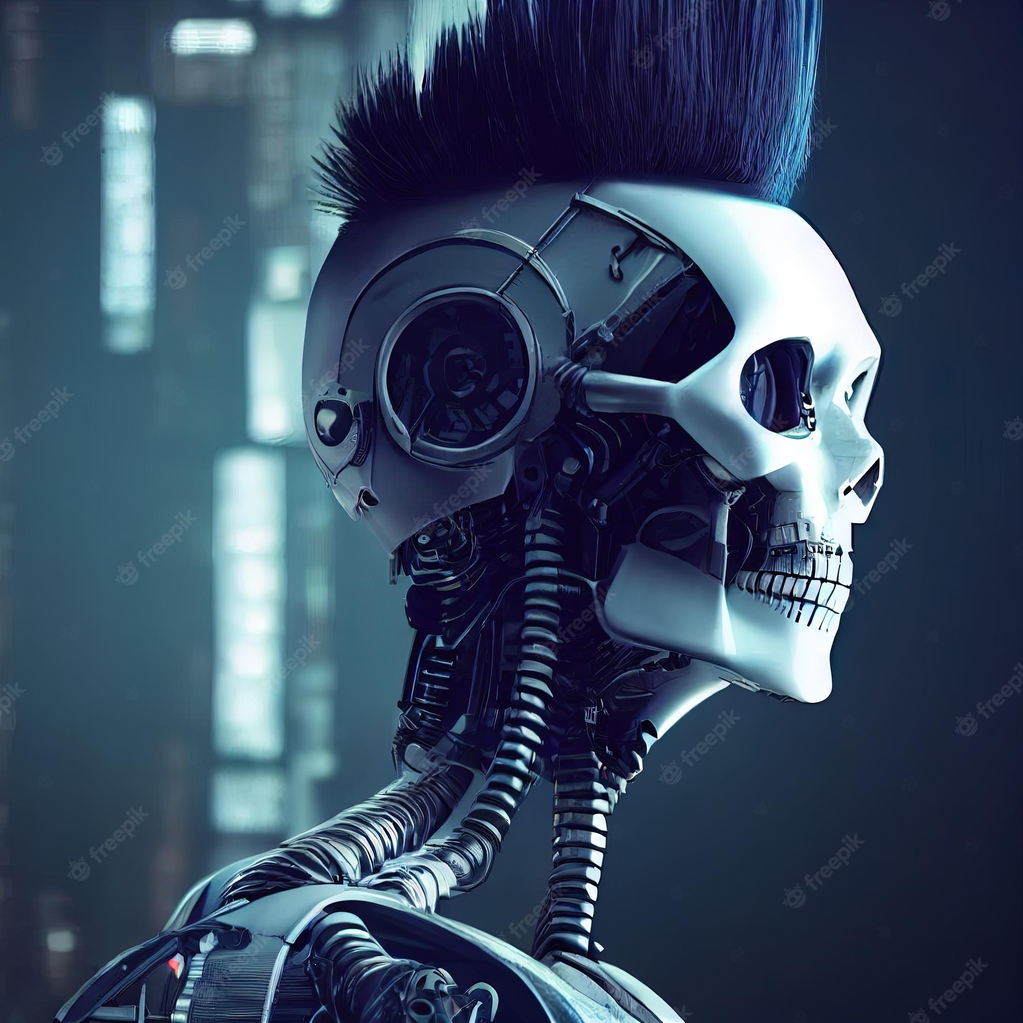 Creepy  Cyborg  Skull Wallpapers