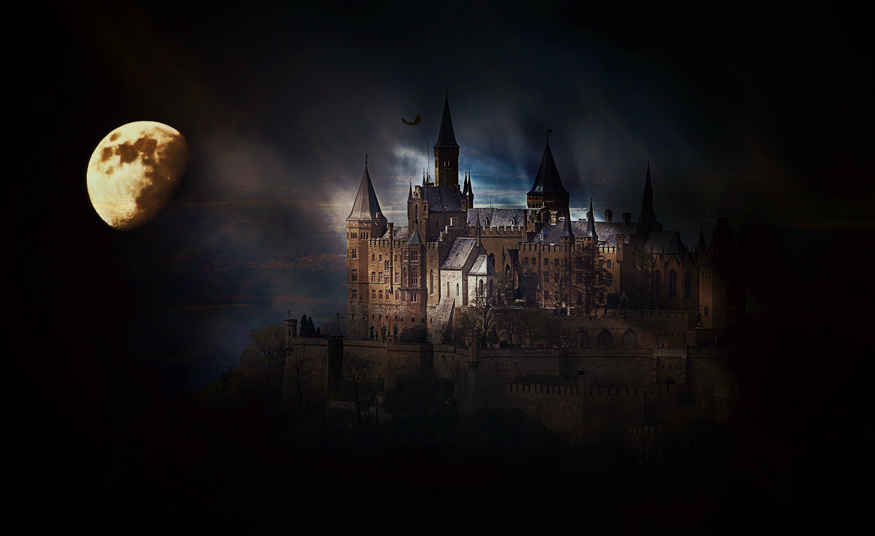 Creepy Castle Background